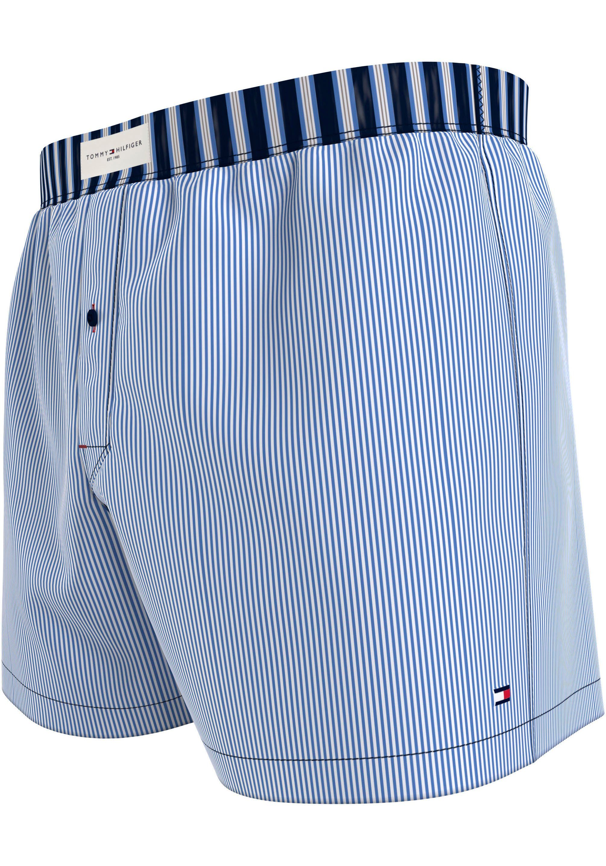 Sky/Shirting Ithaca/Des Hilfiger 3P WOVEN Stripe Tommy 3-St., Boxer (Packung, PRINT Logo-Elastikbund BOXER Underwear mit 3er-Pack)