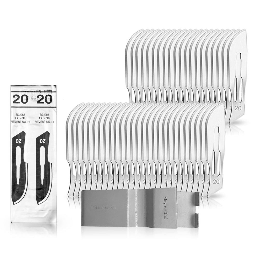 May Крафтовий ніжklinge Skalpellklingen Fig. 20 (50 Stk) – Sterile Karbonstahl-Klingen