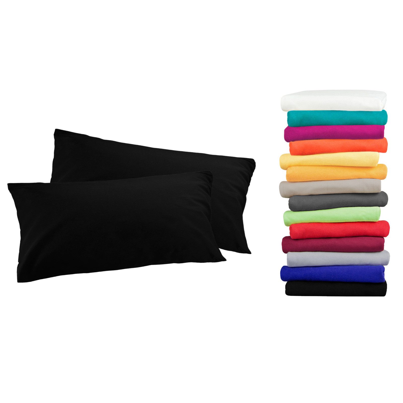 MOON Heimtextilien Kissenbezug / Seitenschläferkissenbezug 2er Pack MOON-Luxury Linon 100% Baumwolle, Linon