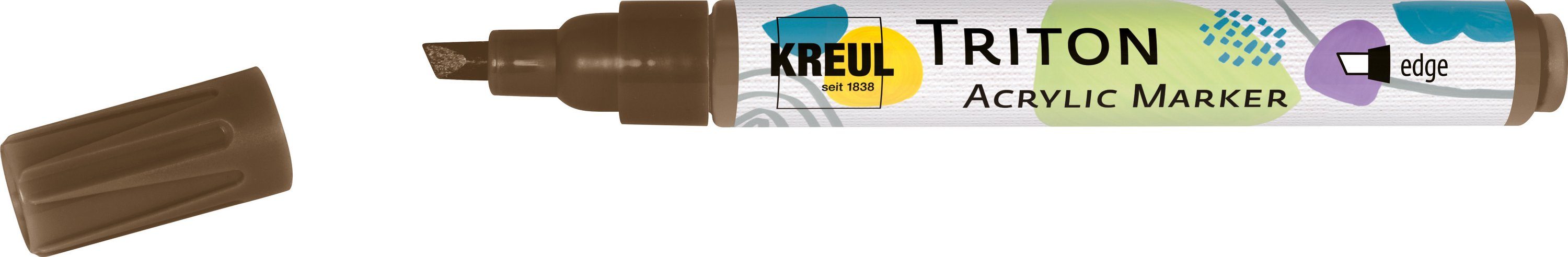 Kreul Marker Triton Acrylic Marker EDGE, Strichstärke 1 - 4 mm Havannabraun