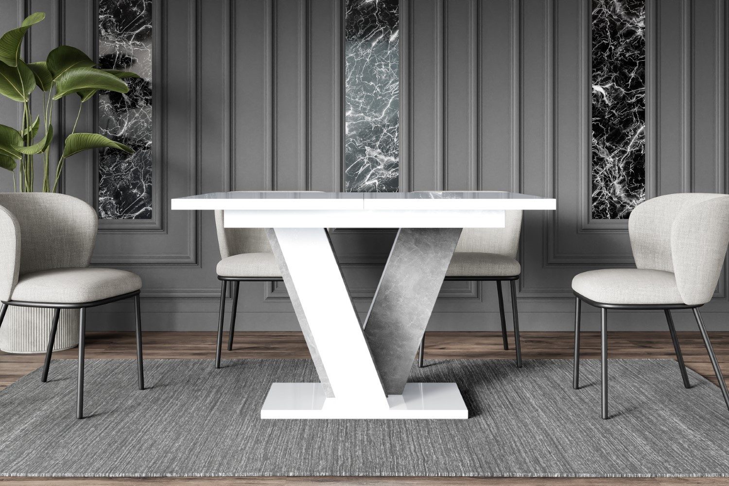 ALTDECOR Esstisch INEY (Esstisch ausziehbar, Esszimmertische, Tisch Wohnzim günstig online kaufen