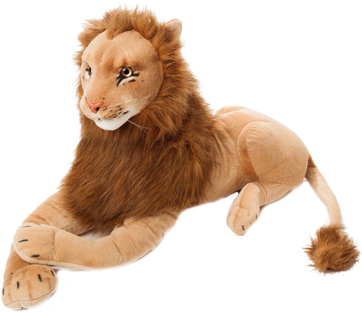 BRUBAKER Kuscheltier Löwe 110 cm liegend (1-St., König der Tiere), Stofftie günstig online kaufen