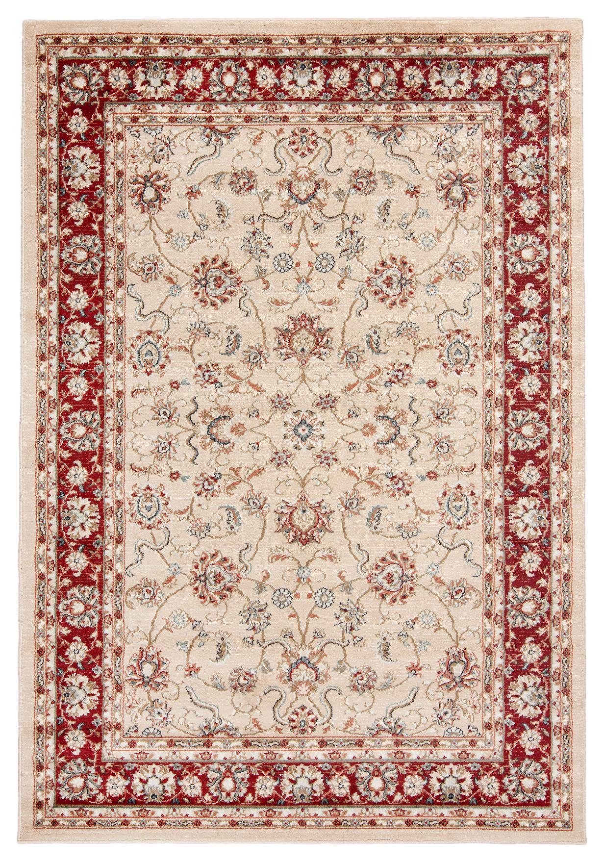Mazovia Orientteppich Oriente Teppich - Traditioneller Teppich Orient Rot Beige, 60 x 100 cm, Geeignet für Fußbodenheizung, Pflegeleicht, Wohnzimmerteppich