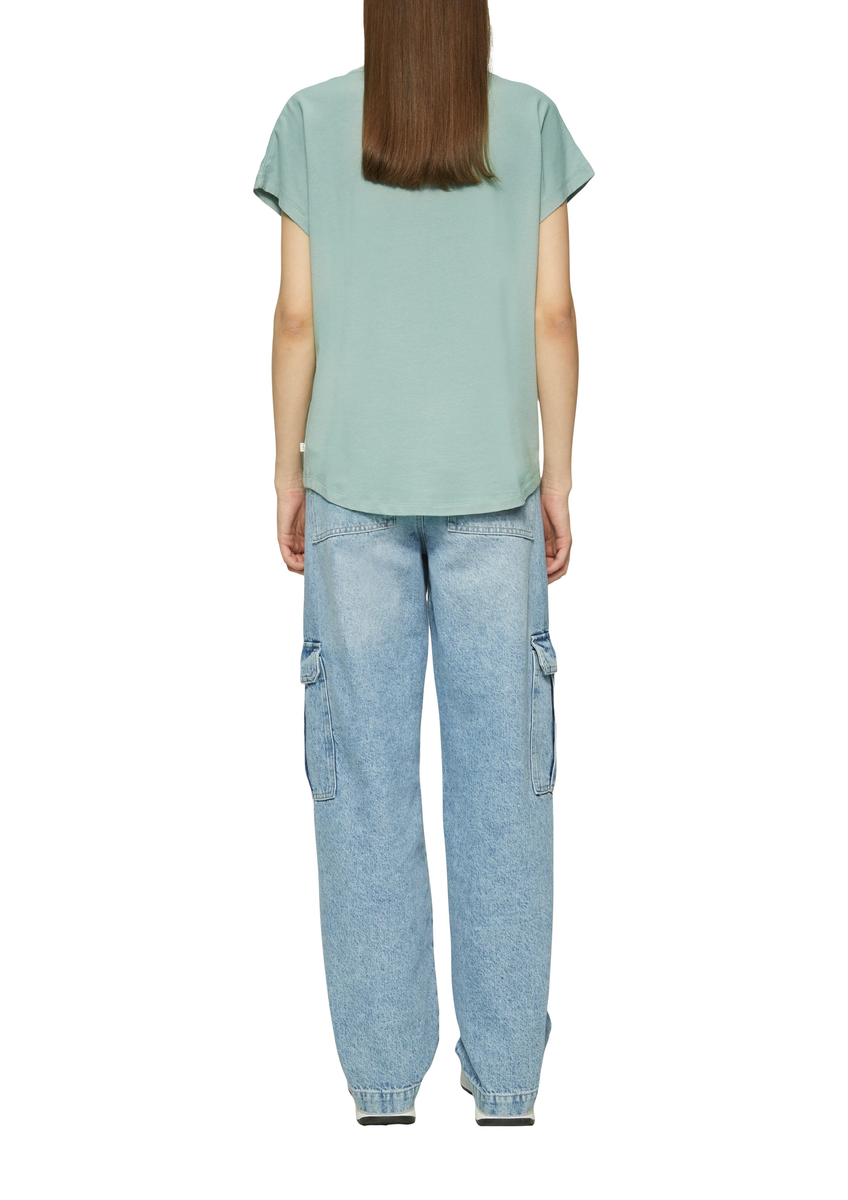 QS T-Shirt mit Spitze am Ausschnitt – Bild 5 von 5