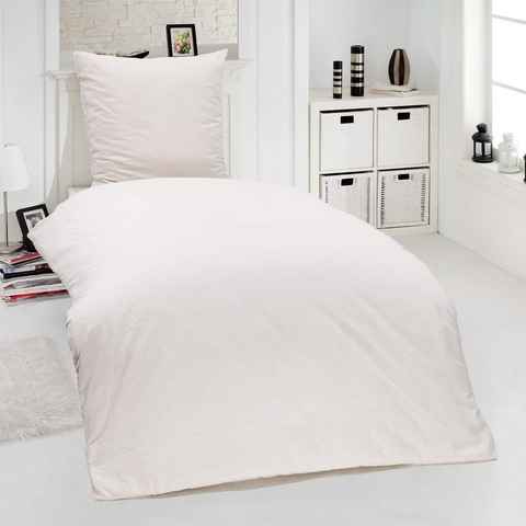 Bettwäsche Bettwäsche aus 100% Baumwolle im modernen Zick-Zack Design, Kuschelig weiche Bettbezüge, Hometex Premium Textiles, mit verdeckt eingenähtem Reißverschluss