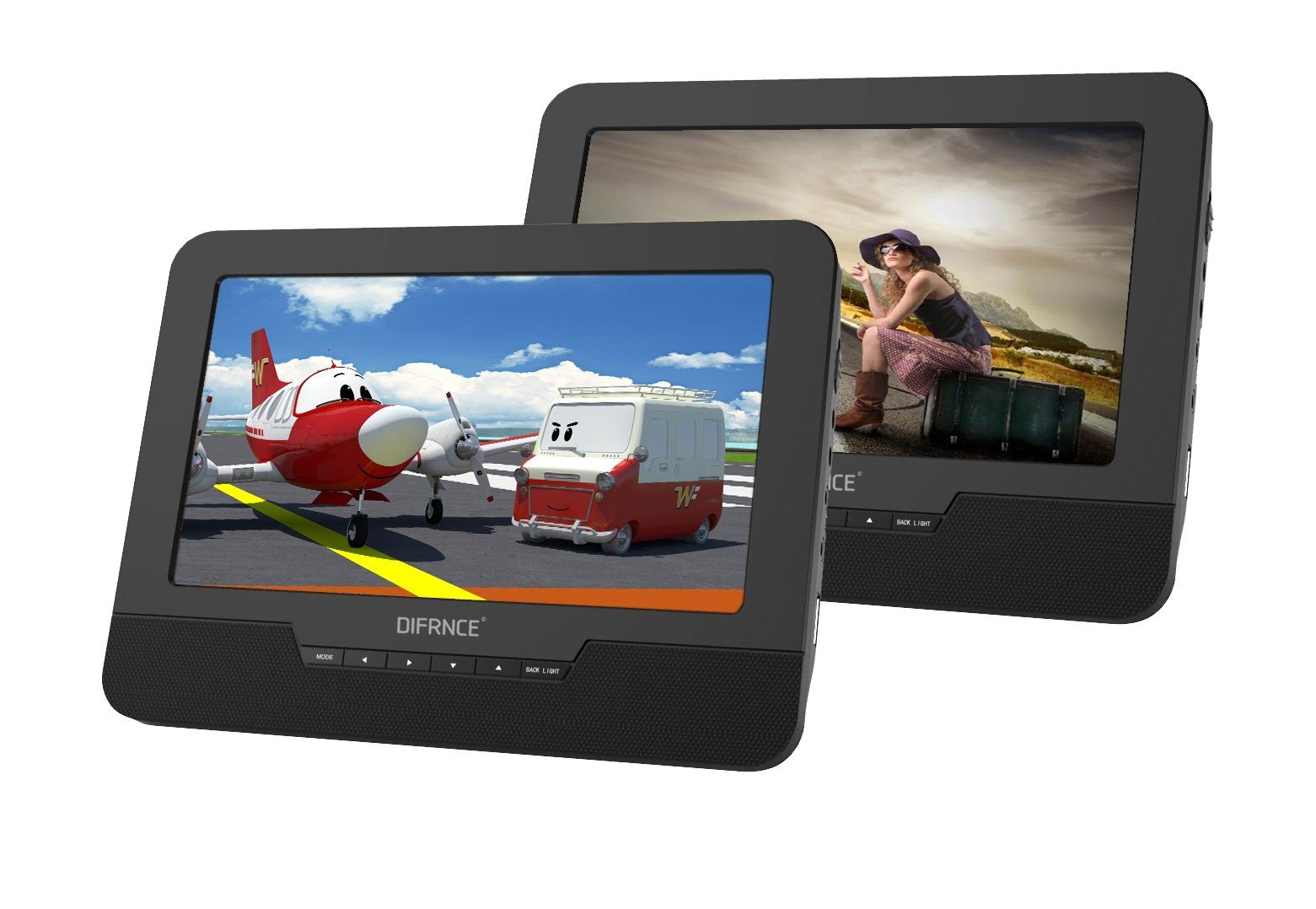 DIFRNCE PDVD9022 Twin DVD-Player 22,8 cm Portabler DVD-Player