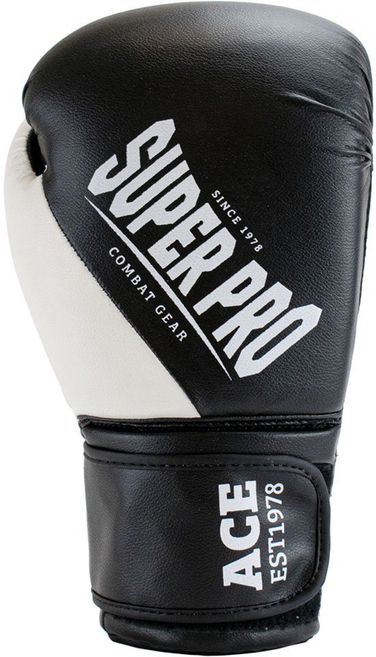 schwarz/weiß Super Boxhandschuhe Ace Pro