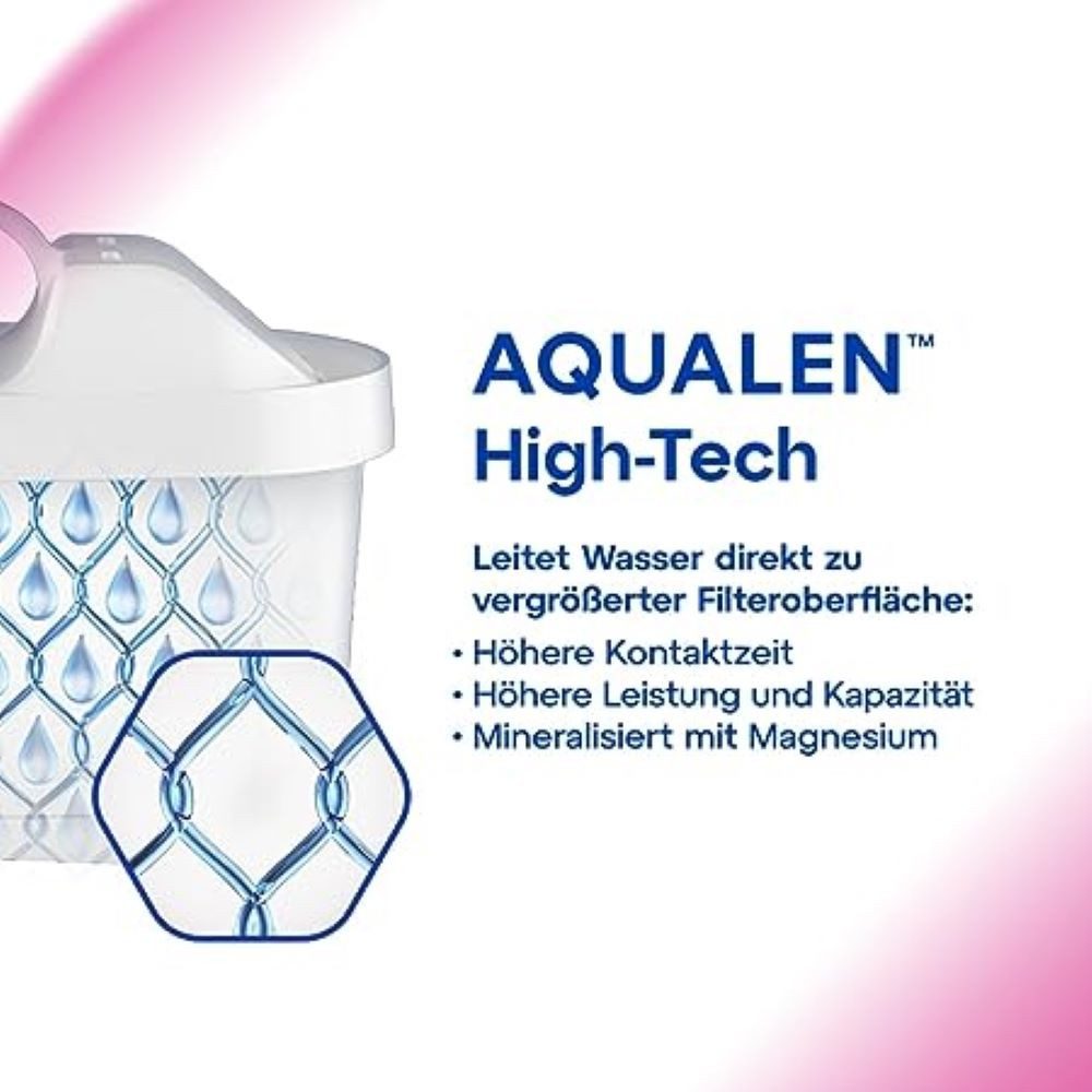 AQUAPHOR Kalk- und Wasserfilter MAXFOR+ mit Magnesium, Pack 6 - gegen Kalk, Chlor & weitere Stoffe, Zubehör für AQUAPHOR Modellen Onyx und Jasper als auch Amethyst sowie mit vielen weiteren Tischwasserfiltern anderer Hersteller, AQUALEN Technologie. Bis zum 200 L. Kapazität., BPA frei