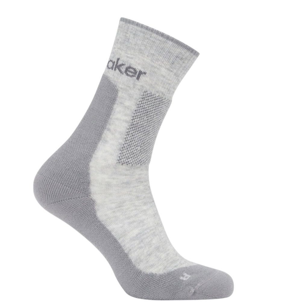 Icebreaker Wandersocken Crew Hike+ Medium (Merinowolle, strapazierfähig, leicht) grau Herren