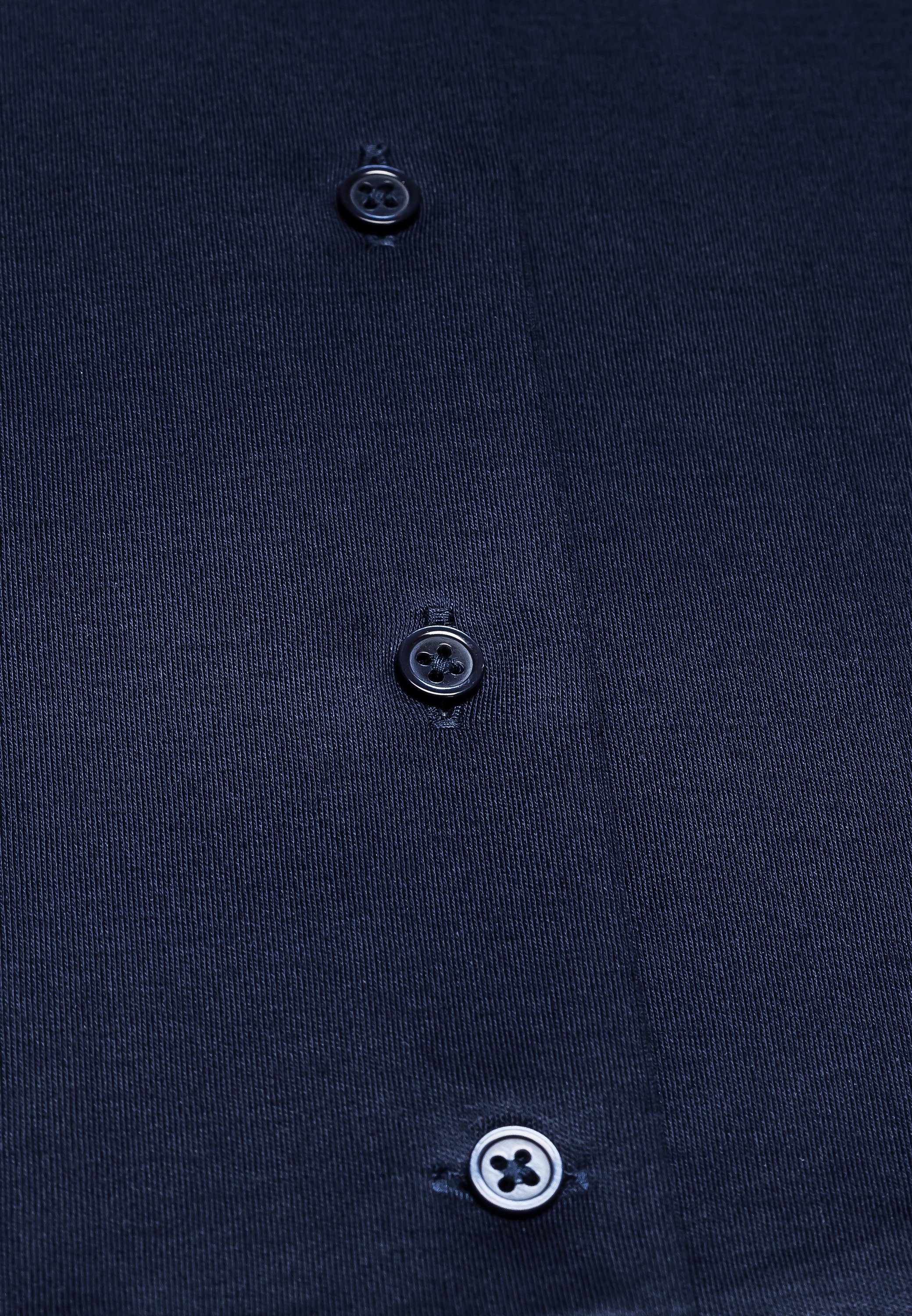 Vincenzo Boretti Klassische Bluse leicht tailliert Jersey Kelchkragen Kurzarm – Bild 3 von 4