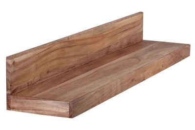 tinkaro Wandregal TINO Massiv-Holz Akazie Panel Braun
