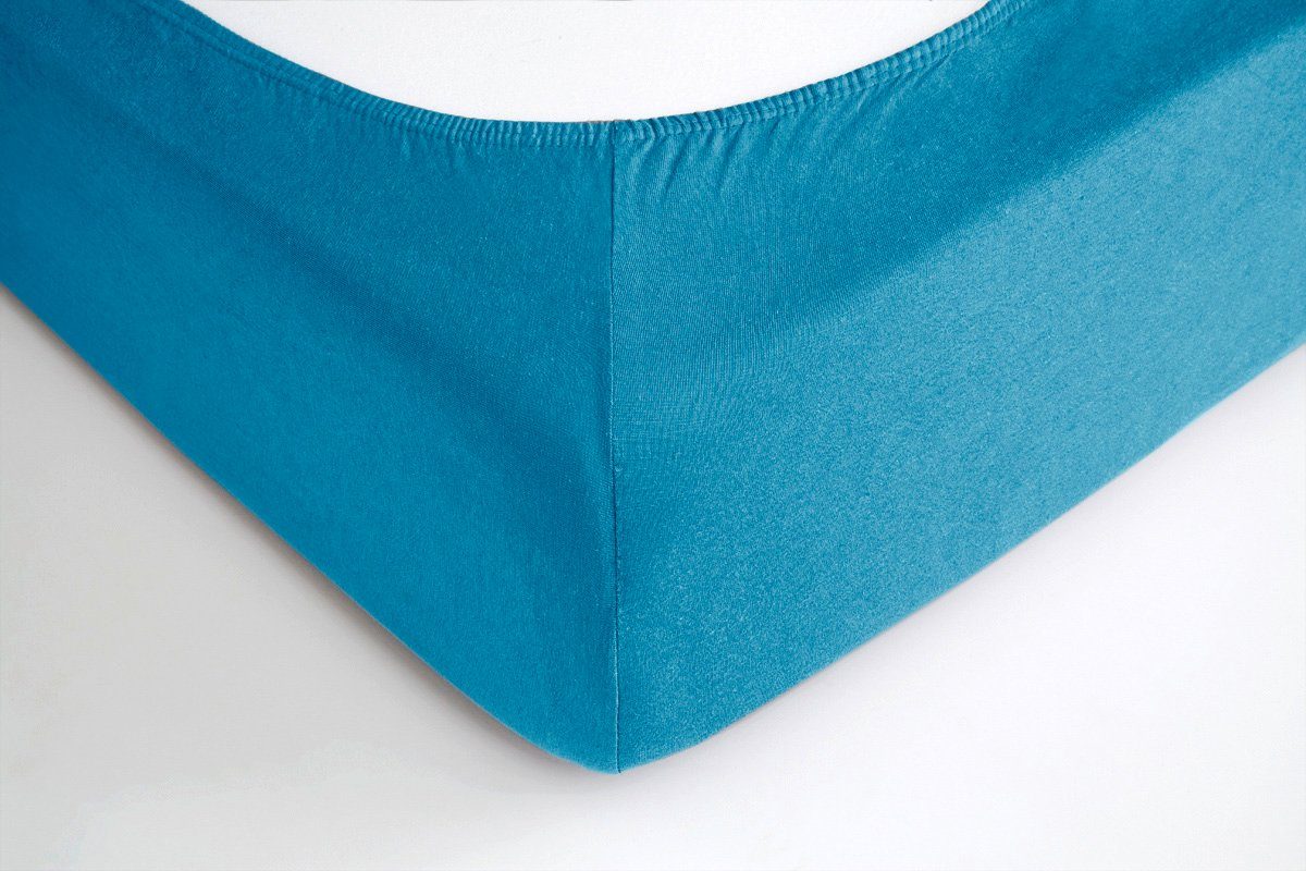 Hometex Premium Textiles Spannbettlaken Exclusive bis 25 cm Steghöhe, Jersey, Gummizug: rundum, 100% Baumwolle, Premium Qualität 160 g/m² – Bild 5 von 5