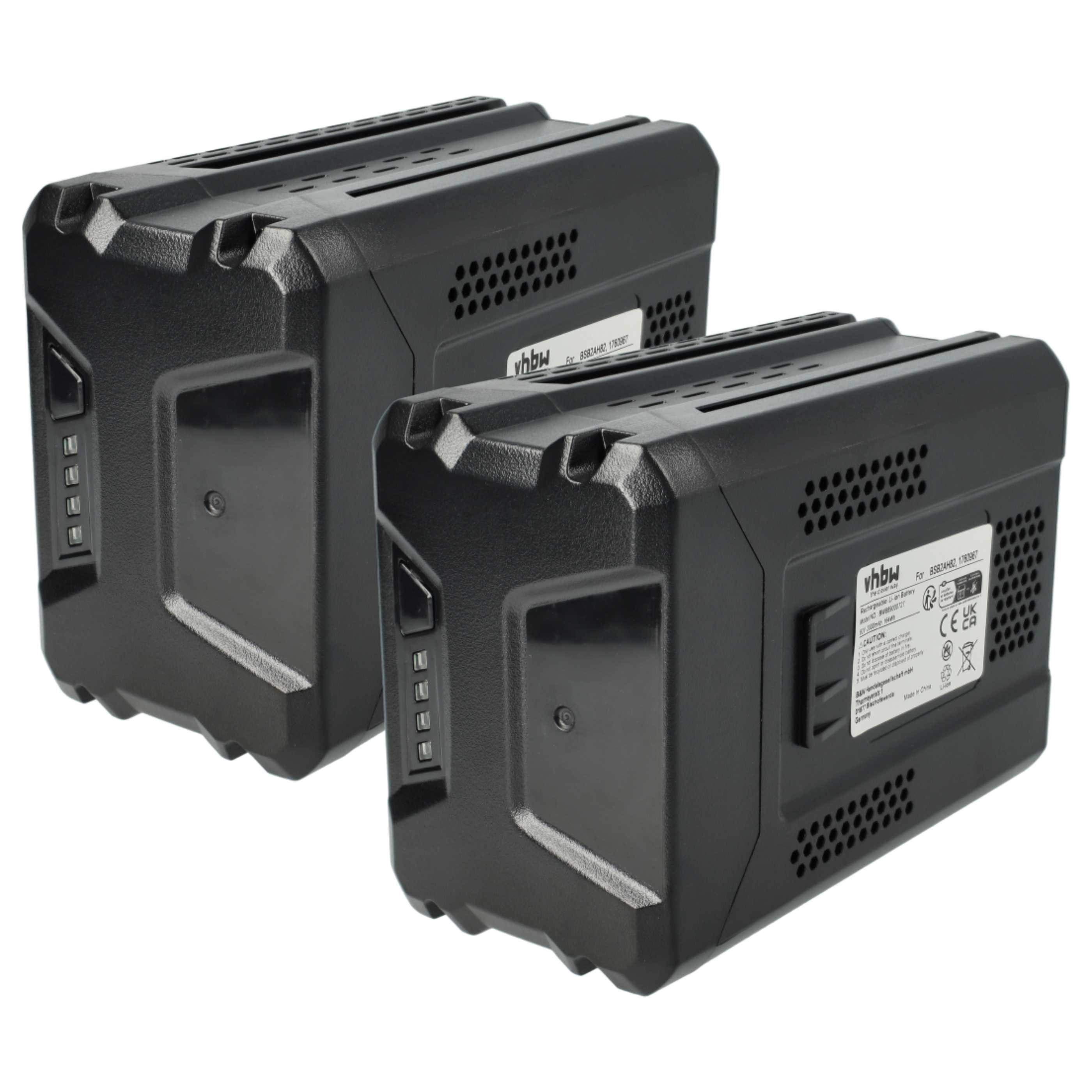 vhbw Akku Ersatz für Greenworks GBA80500, GBA80250, GBA80400 für Rasenmäher Akku Akku Li-Ion 2000 mAh (80 V, 2 St), Leistungsfähige Austausch-Akkus für Rasenmäher, Wiederaufladbar