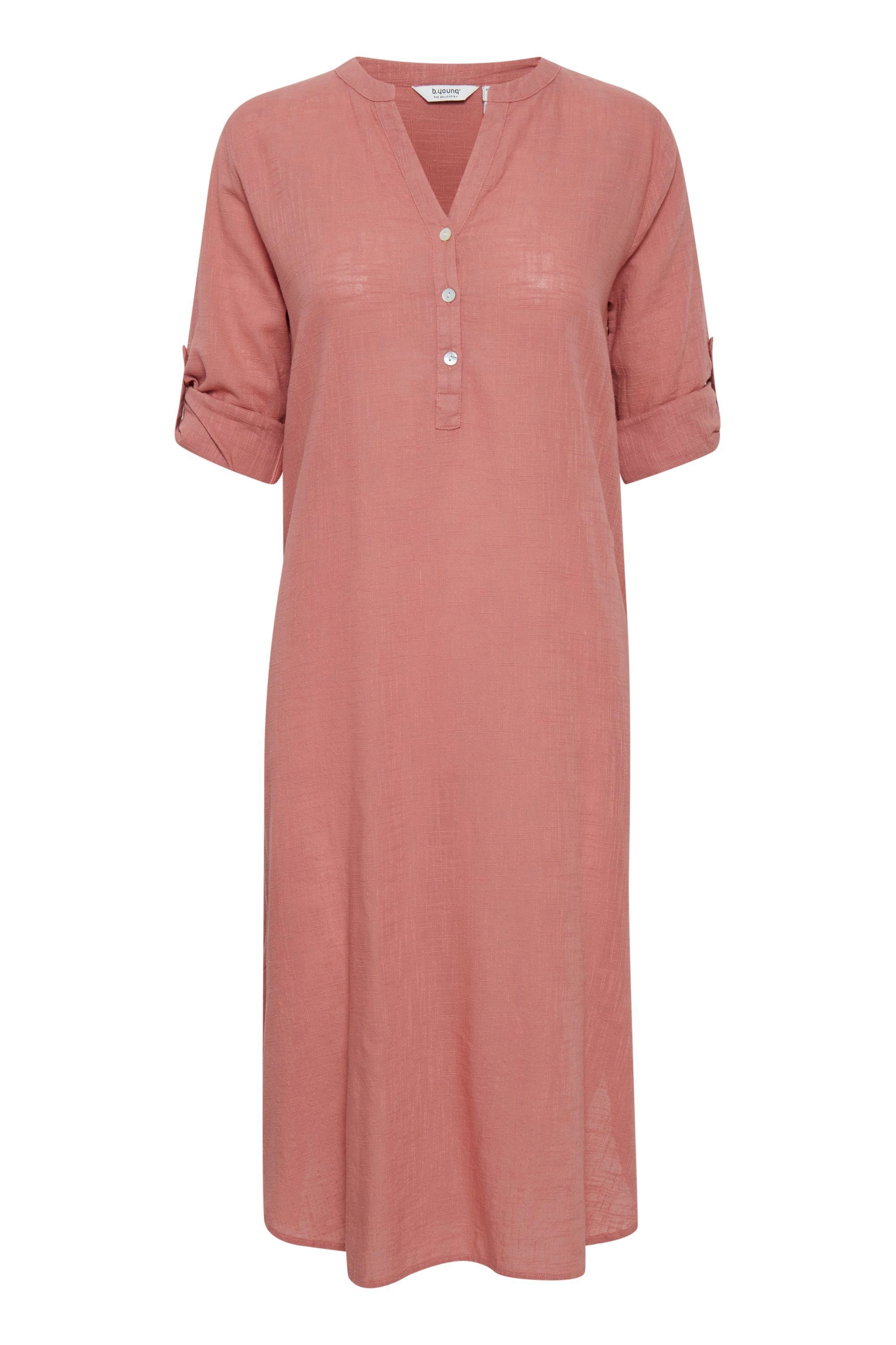 LONG b.young SHIRT - 20810002 Canyon (171520) Rose BYHENRI Blusenkleid