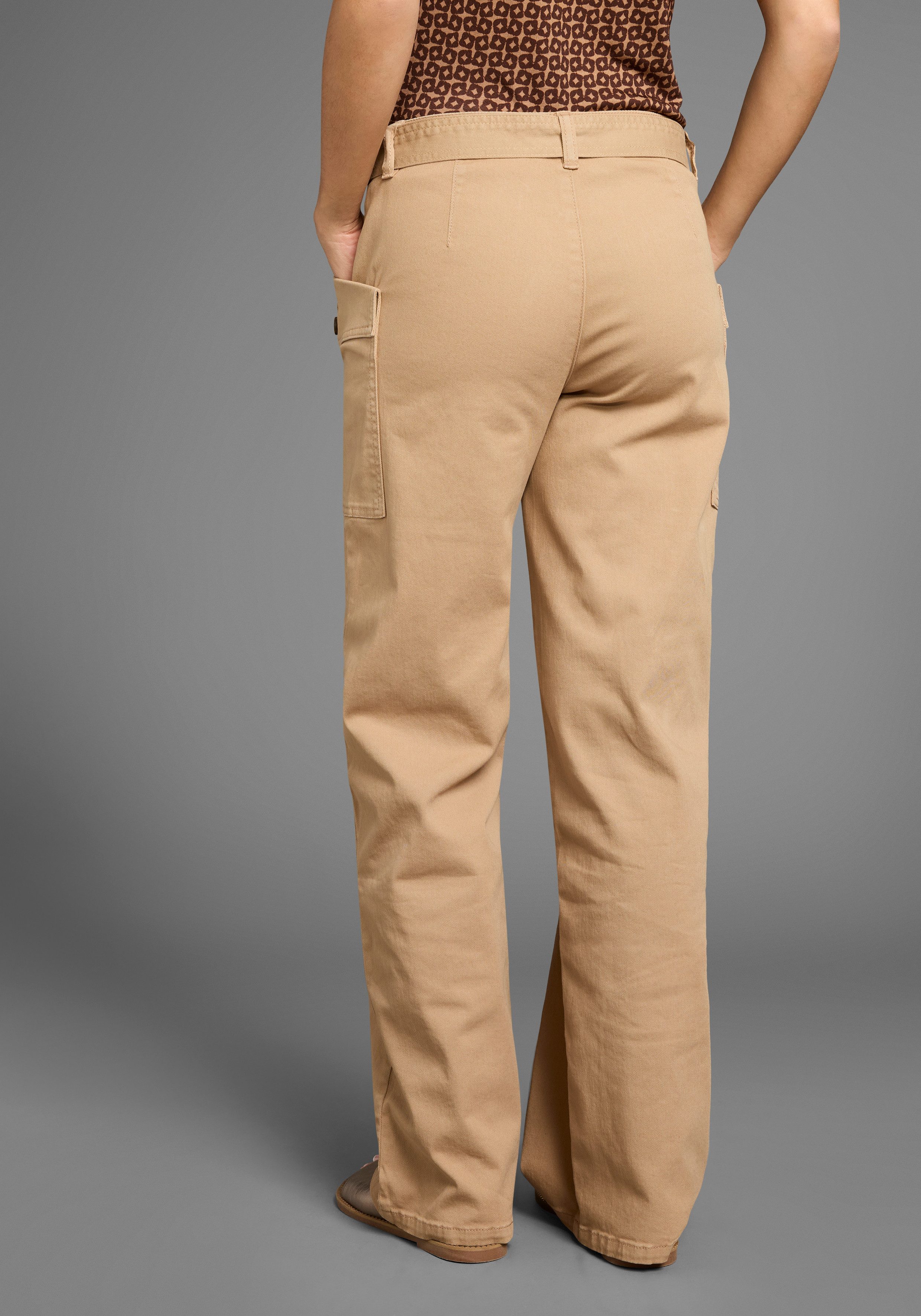 DELMAO Cargohose (2-tlg., mit abnehmbarem Gürtel) mit modische großen Eingr günstig online kaufen