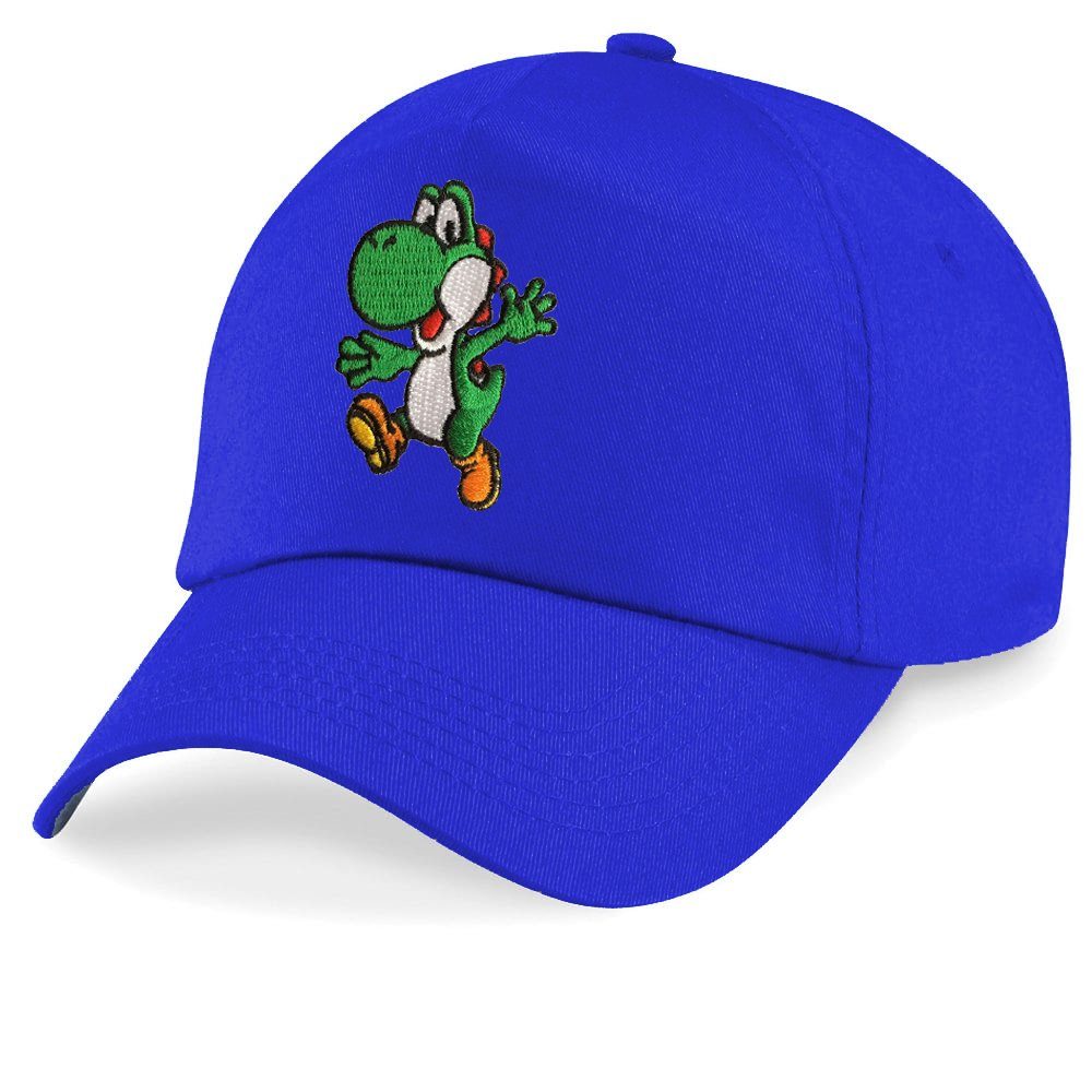 Super Cap Kinder Size Yoshi Royalblau One Brownie Nintendo & Patch Stick Baseball Mario Blondie Luigi