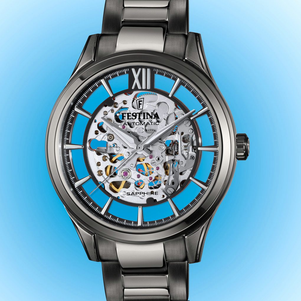 Festina Automatikuhr F20632/1 – Skelettiertes Zifferblatt, Edelstahlarmband günstig online kaufen