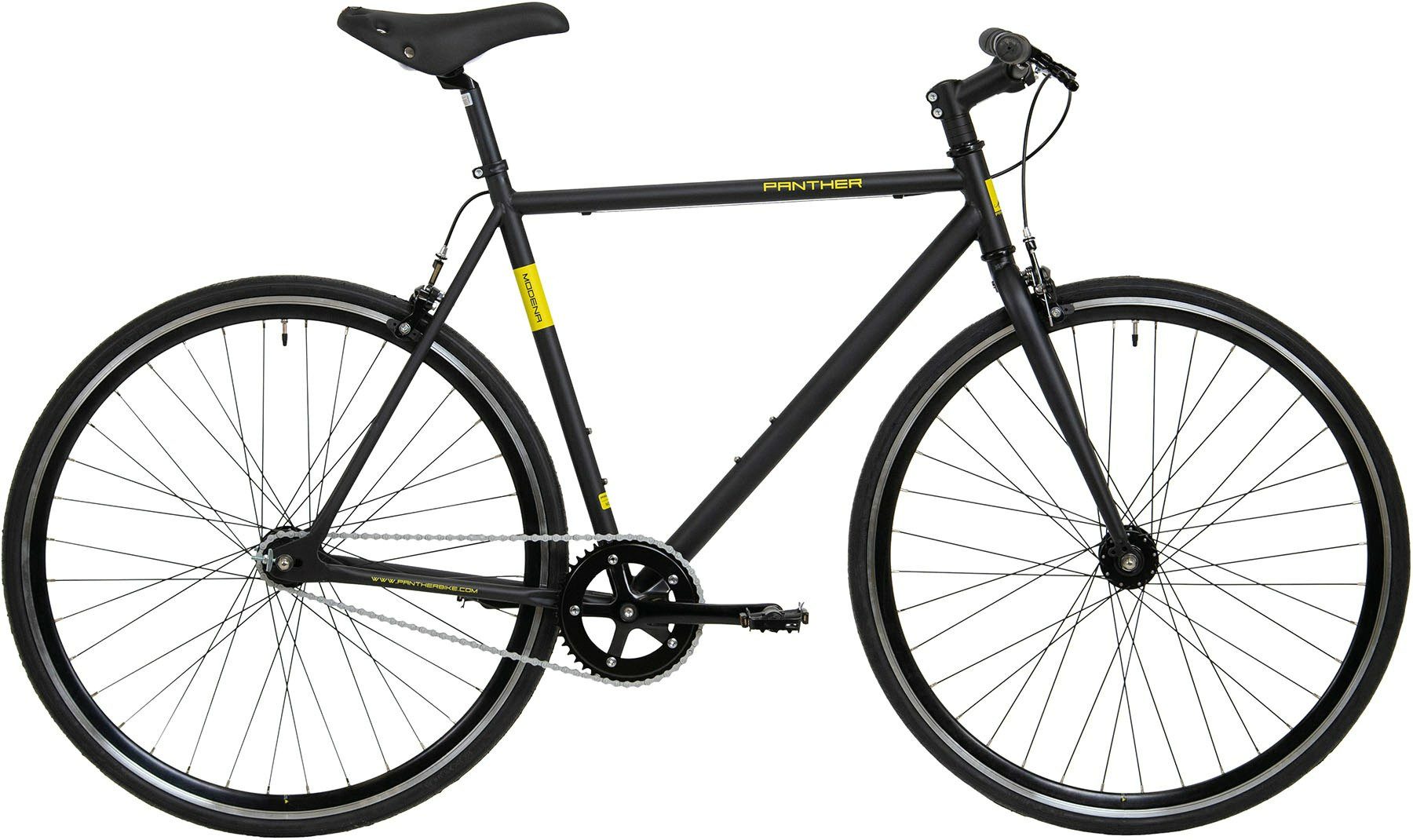 Panther Singlespeed Street Bike Riso schwarz matt 28" Diamant, 1 Gang