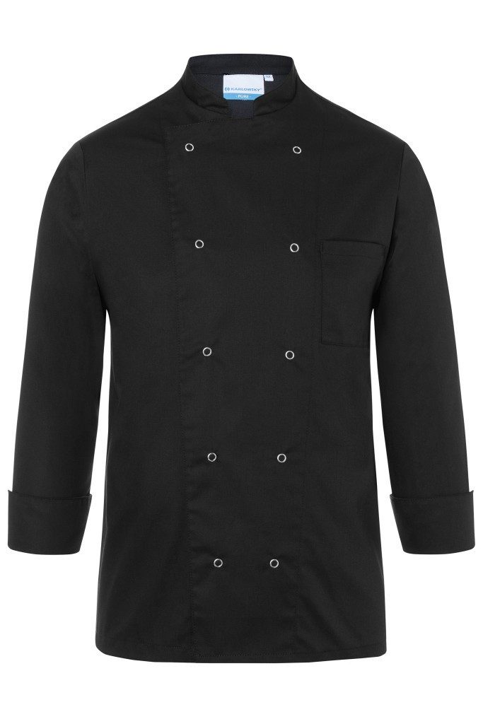 Karlowsky Fashion Kochjacke KARLOWSKY Kochjacke BASIC Unisex Stehkragen Schwarz