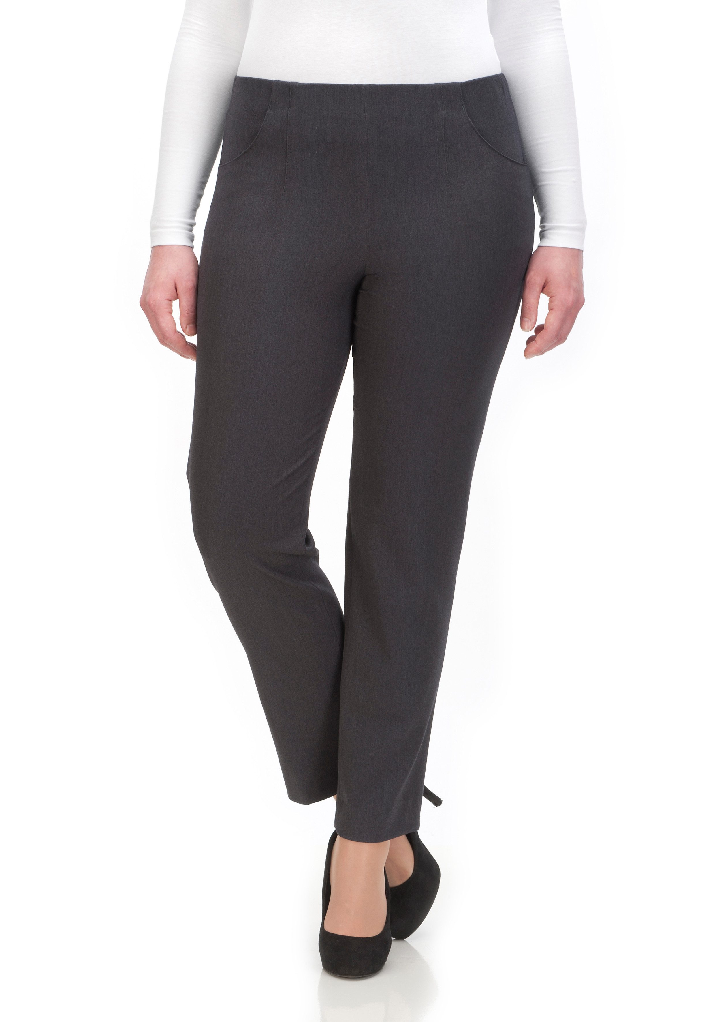 KjBRAND Schlupfhose Schlupfhose Susie in Bi-Stretch, Kammgarnoptik Sommerhose, ideal für kräftige Oberschenkel