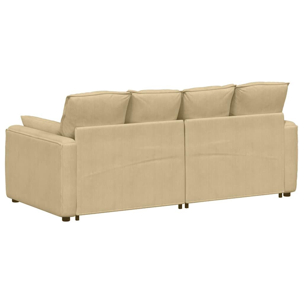 vidaXL Sofaelement Modulares Sofa mit Kissen Graugrün