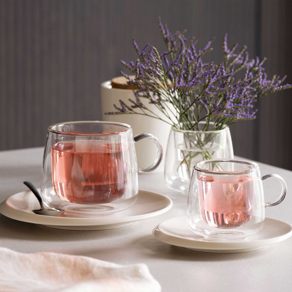 Villeroy & Boch Teeglas Artesano Hot&Cold Beverages Tasse, 2-tlg. 180 ml, 2-tlg., Glas, Borosilikatglas, 2 Stck, mikrow.- & spülm.sicher
