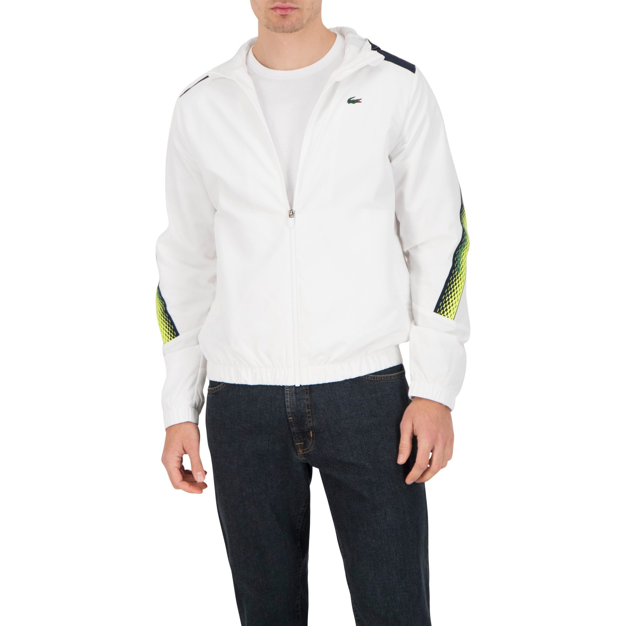Lacoste Funktionsjacke WHITE/NAVY BLUE-ELECTRIC YELLOW (X1I)