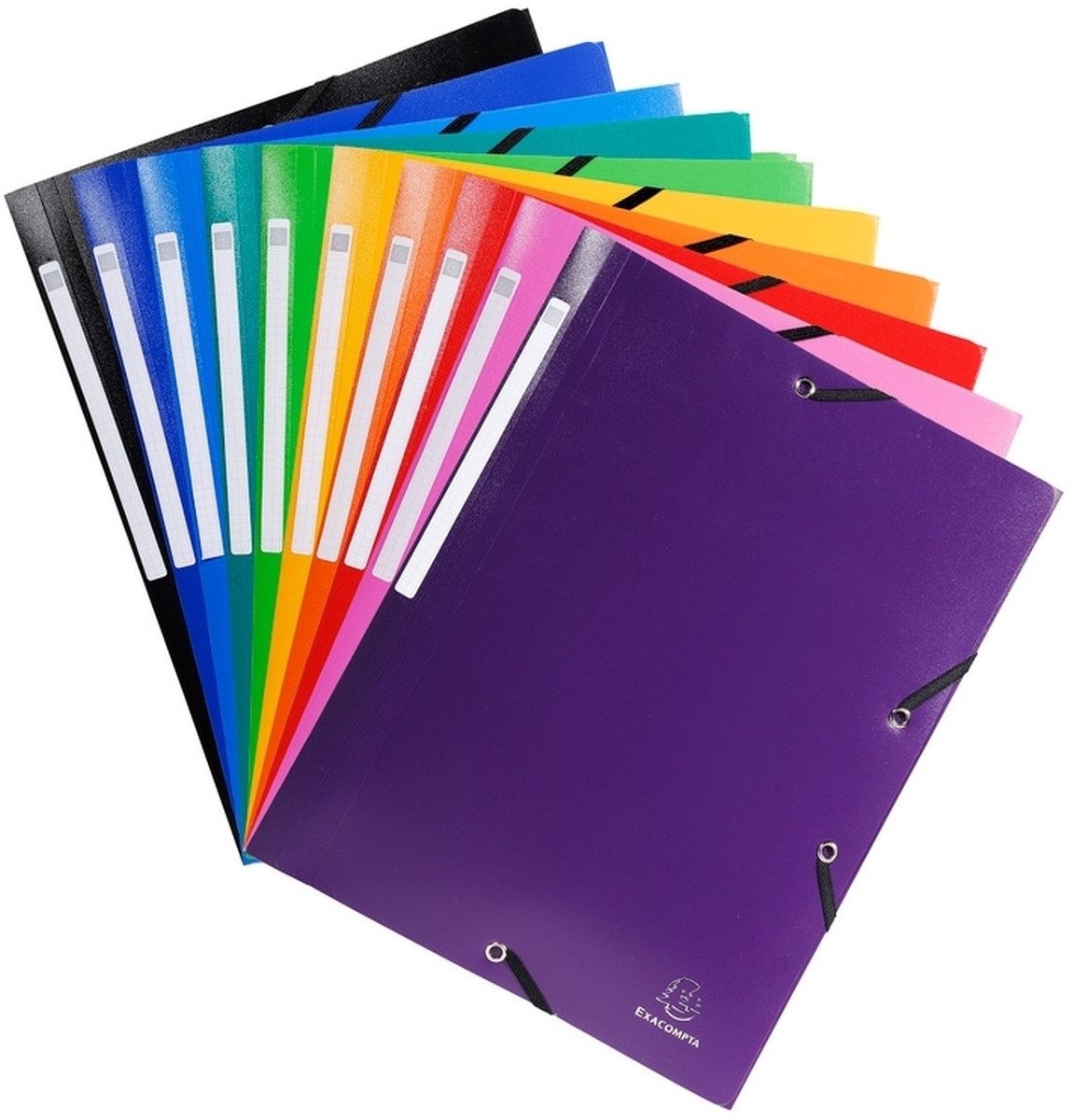 Fächermappe Eckspannmappe A4 PP 500my farbig sortiert
