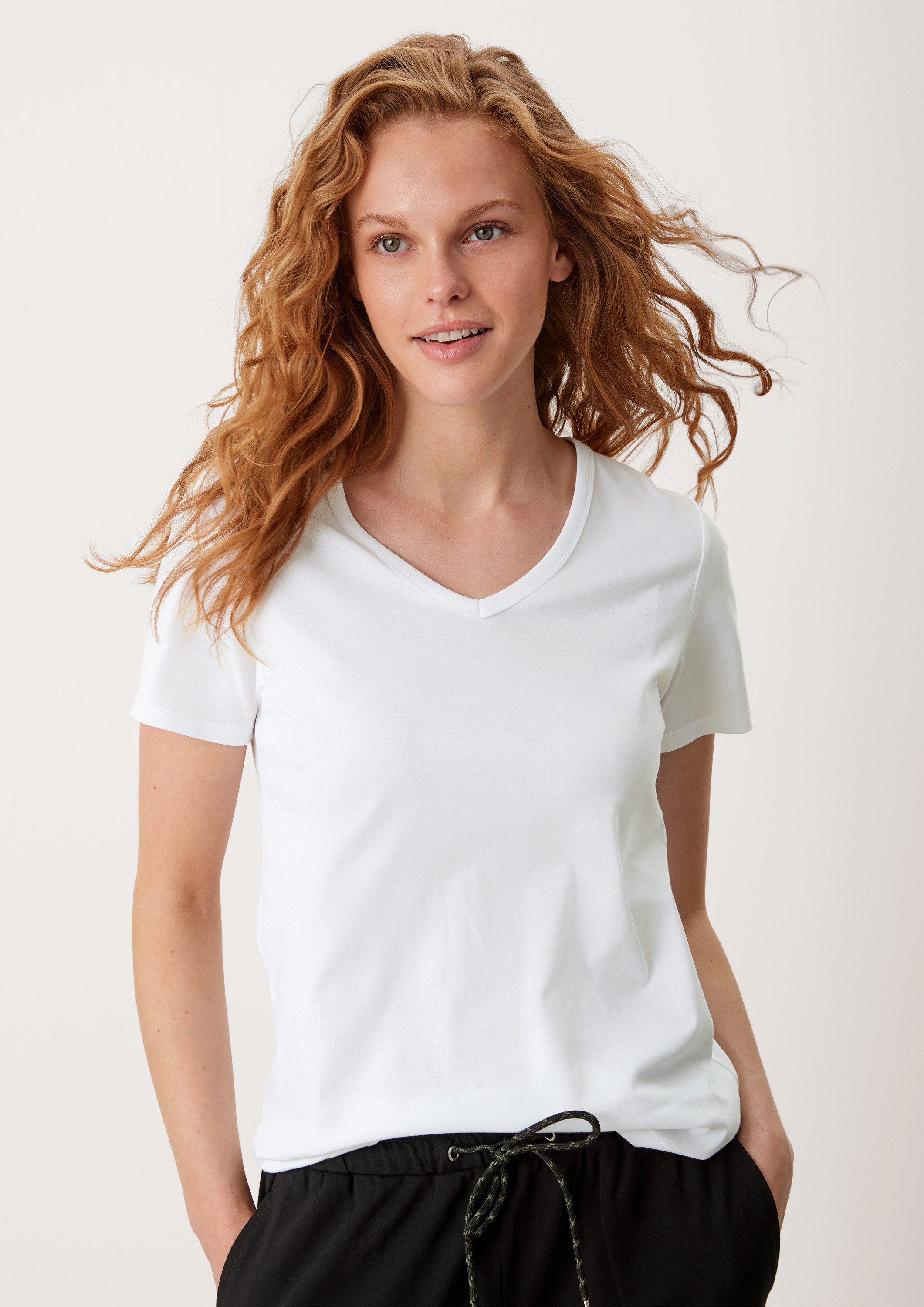 s.Oliver Kurzarmshirt T-Shirt T-Shirt aus Baumwolle günstig online kaufen