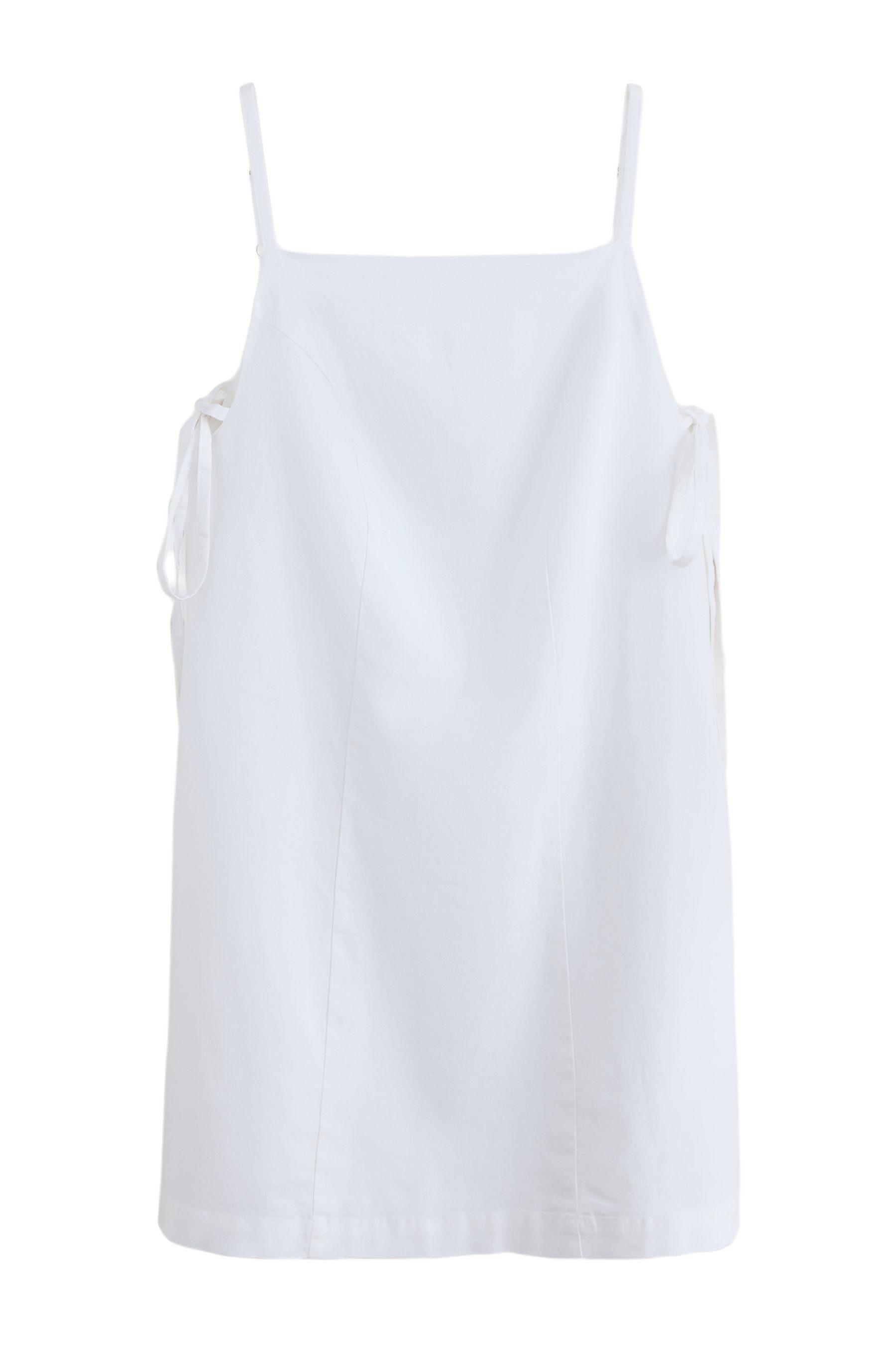 Next Sommerkleid Sommer-Minikleid mit Carré-Ausschnitt und Trägern (1-tlg)