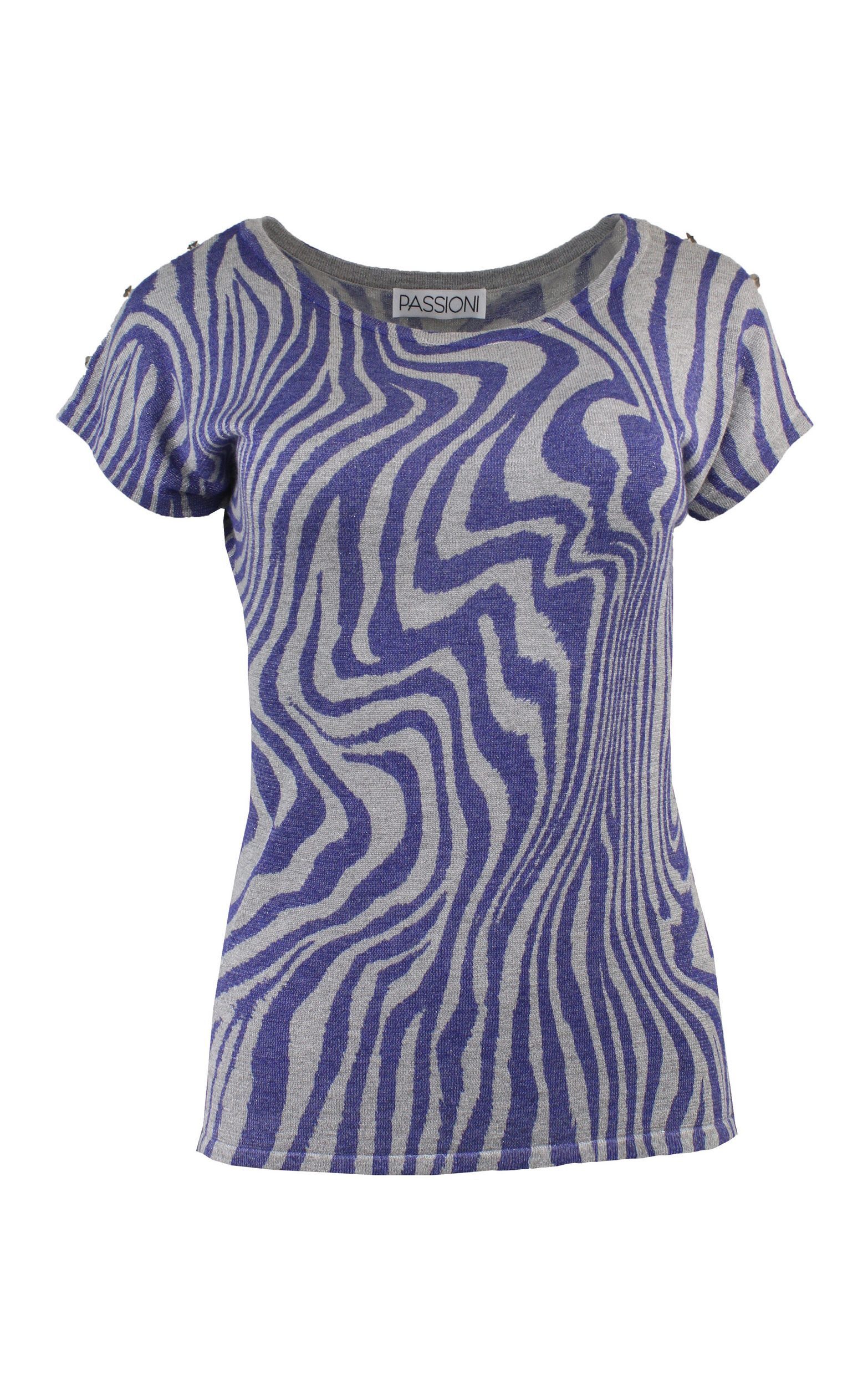 Passioni Sweater Sommer Pulli mit abstraktem günstig online kaufen
