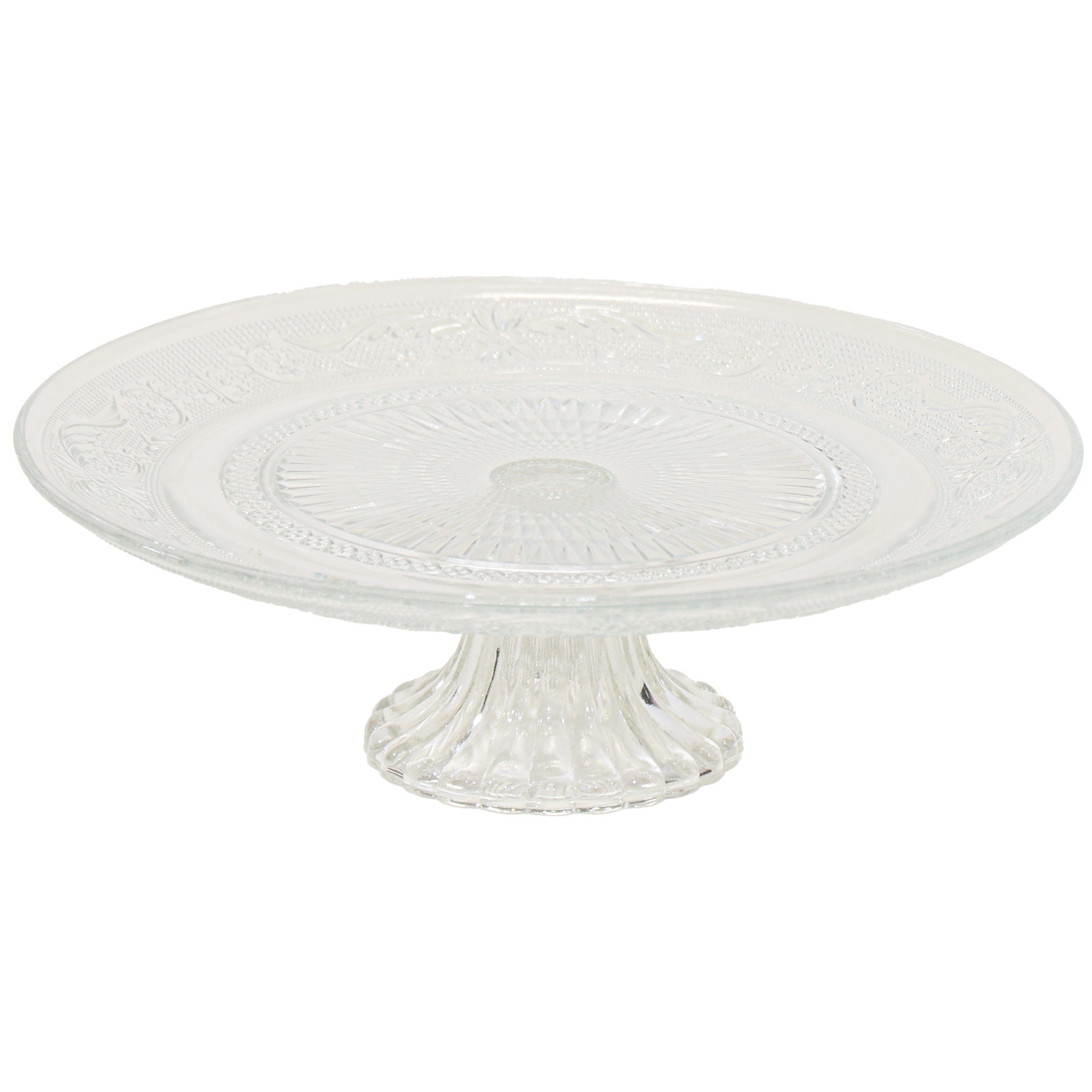 Annastore Tortenständer Glasteller auf Fuß - Tortenständer mit Fuß - Konfektschale aus Glas