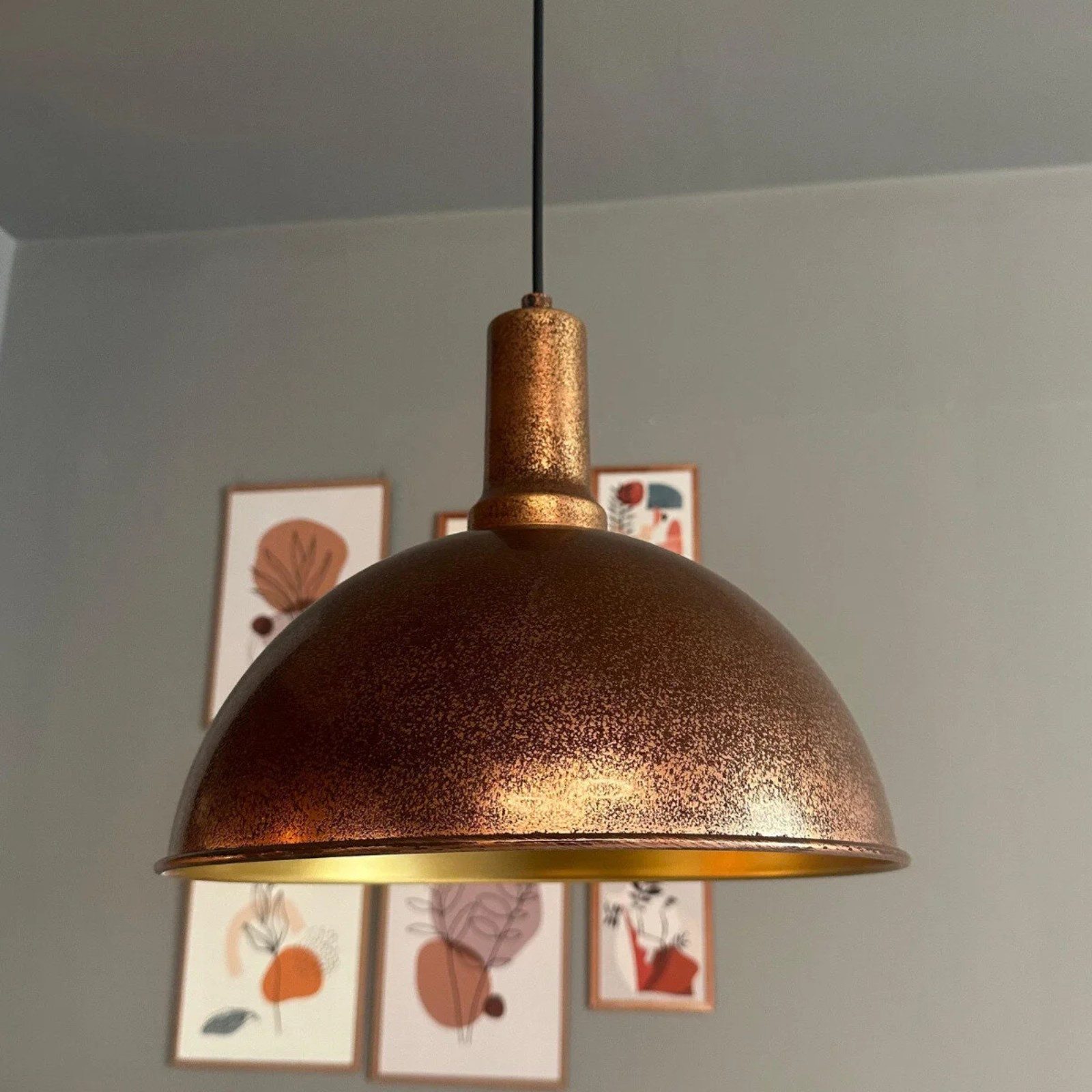 Bamyum Pendelleuchte Pendelleuchte Yimpi Metall Ø30cm, Modern Hängelampe, ohne Leuchtmittel