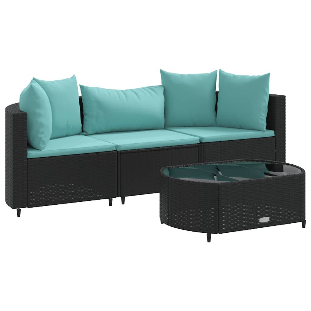 vidaXL Gartenlounge-Set 4-tlg. Garten-Sofagarnitur mit Kissen günstig online kaufen