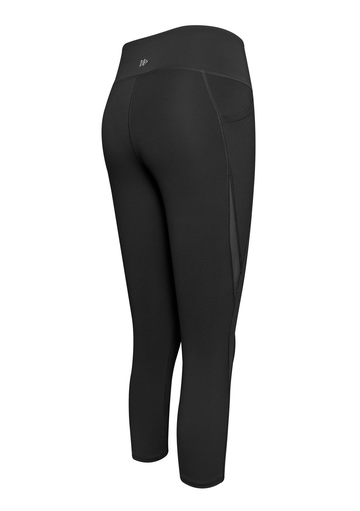 Yvette 3/4-Leggings Damen Sport mit Tache hohe Taille Capri Mesh Blickdicht günstig online kaufen