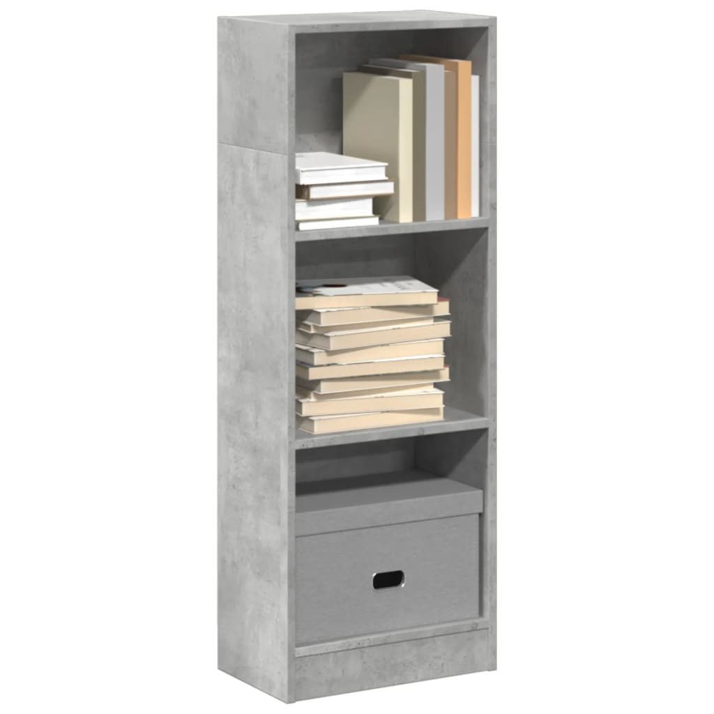 vidaXL Bücherregal Bücherregal Betongrau 40x24x109 cm Holzwerkstoff, 1-tlg.
