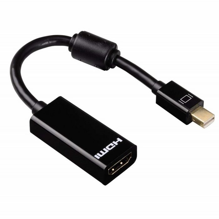 Hama Mini Displayport zu HDMI Adapter-Kabel 4K Video-Adapter Mini Displayport 1 cm mini DP auf HDMI-Buchse passend für PC Monitor Beamer Grafikkarte und iMAc MacBook Air / Pro Thunderbolt vergoldet Ferritkern Ultra HD UHD 4K