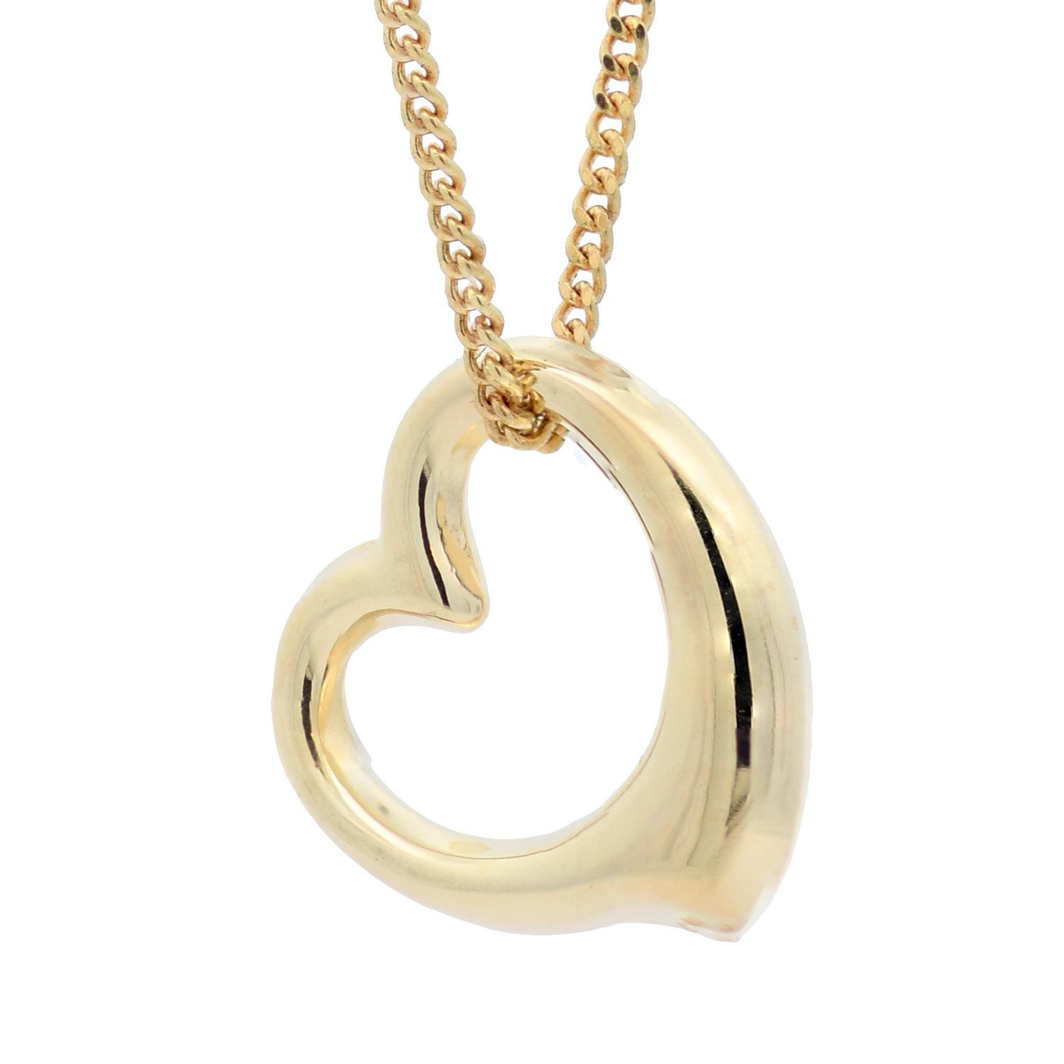 Herzanhänger Anhänger Herz echt 333-8 Karat Gold mit vergoldeter Silberkette 36 cm