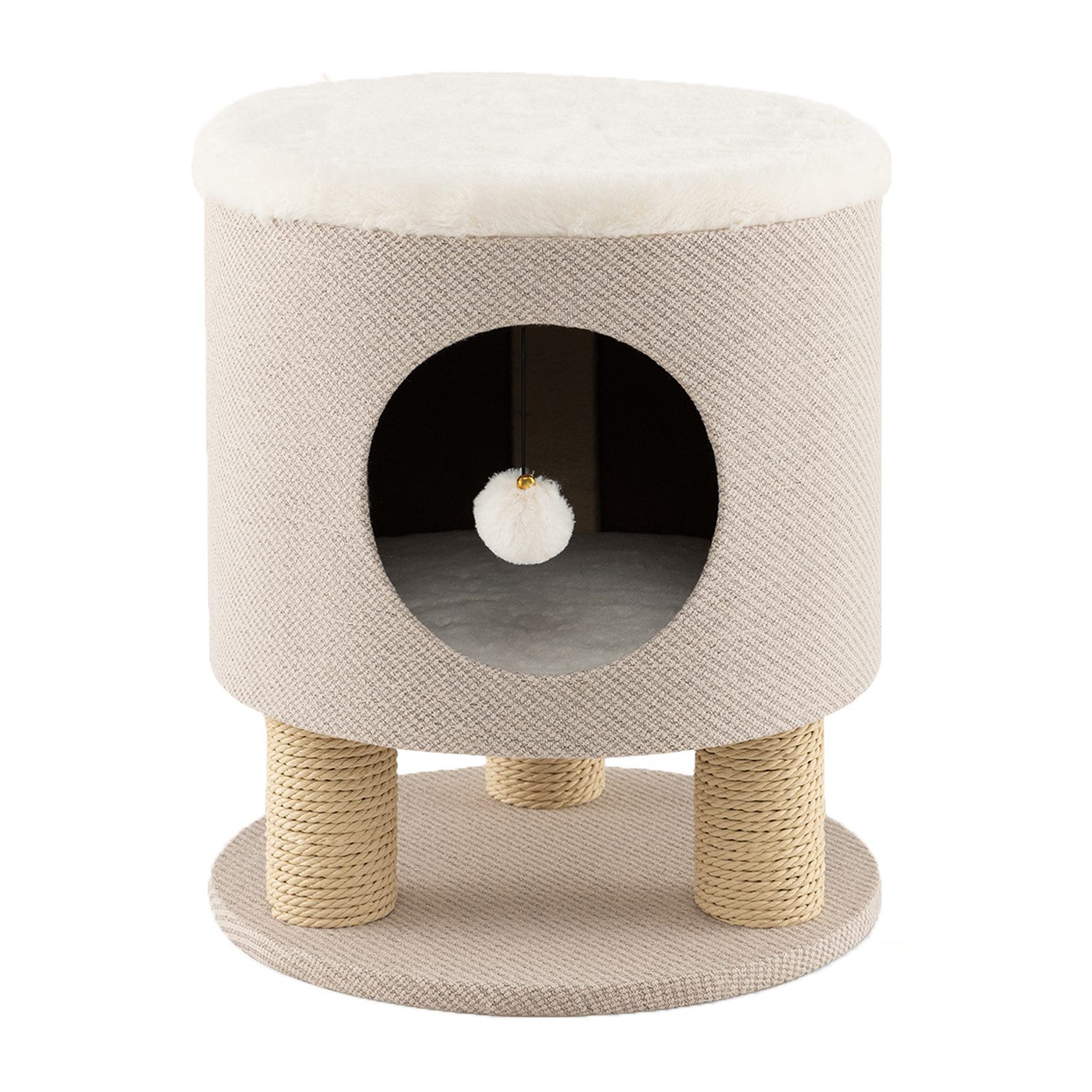 COSTWAY Katzenliege Katzenhocker mit Katzenhöhle