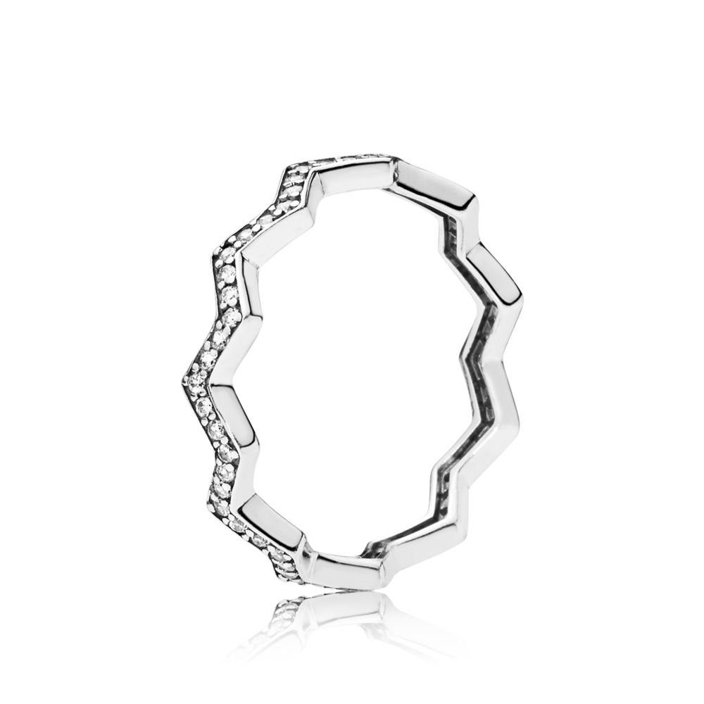 Silberring 197751CZ Ring Damen Shimmering Zigzag Sterling-Silber Gr. 52