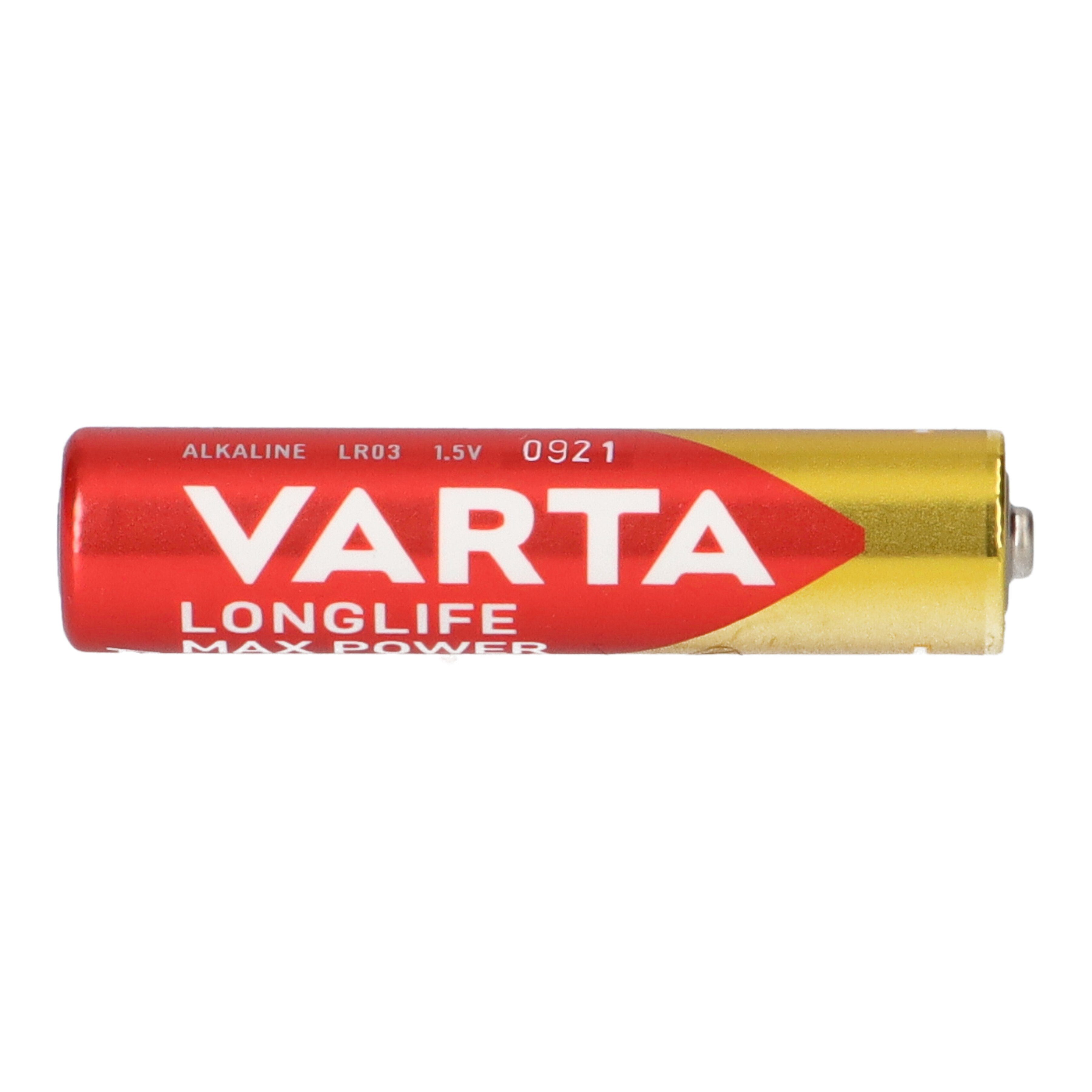 VARTA Varta 4703 Longlife Max Power Micro Batterie AAA 4er Blister Batterie