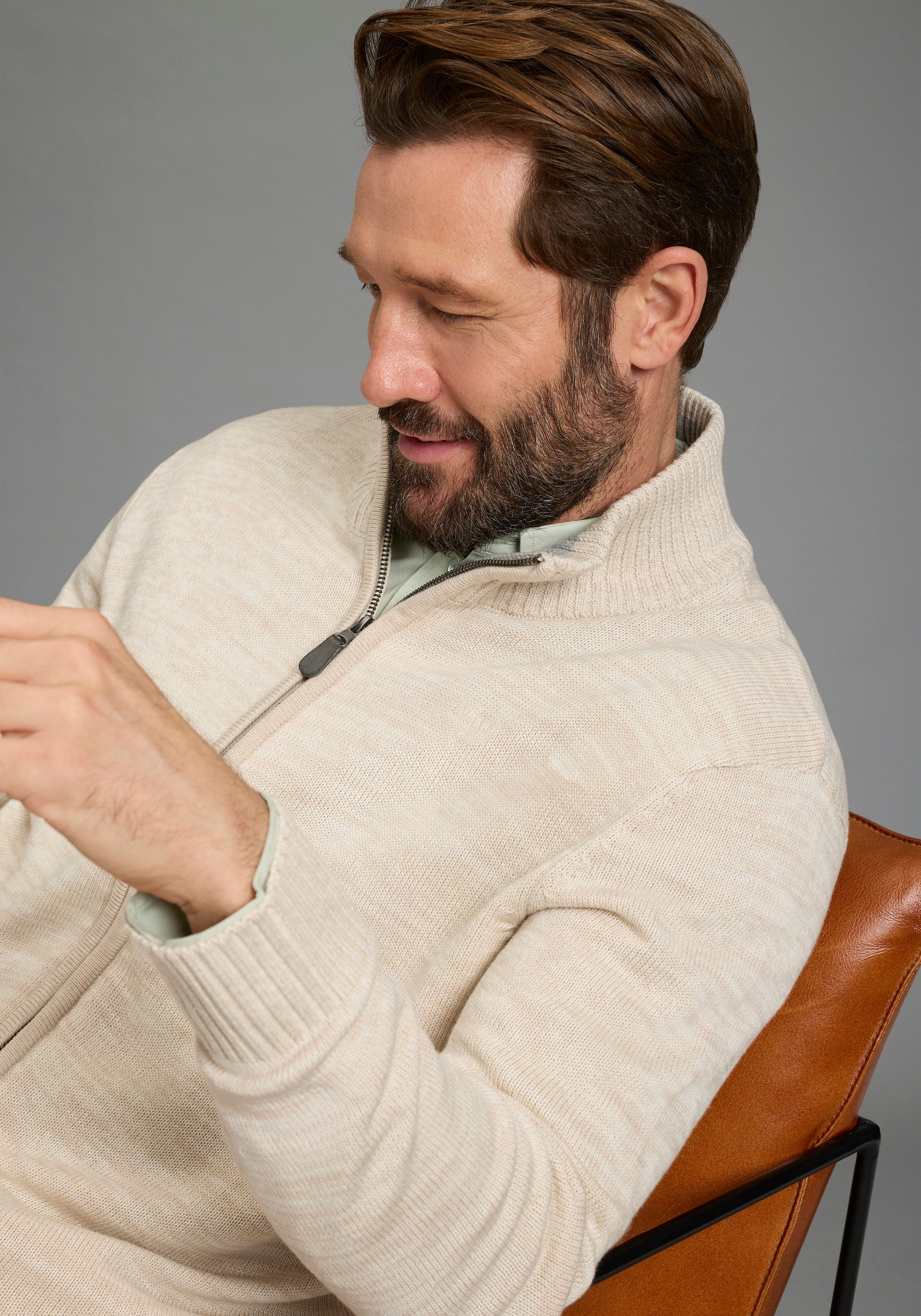 Man's World Strickjacke neue Farben! aus Baumwollmischung günstig online kaufen