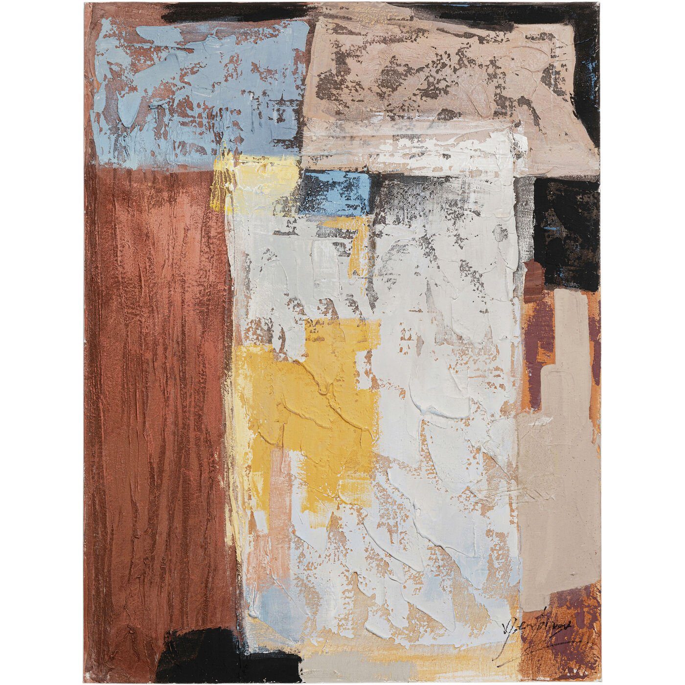 Kare Design Leinwandbild Art Splash, Handgemaltes Unikat, 90x120 cm
