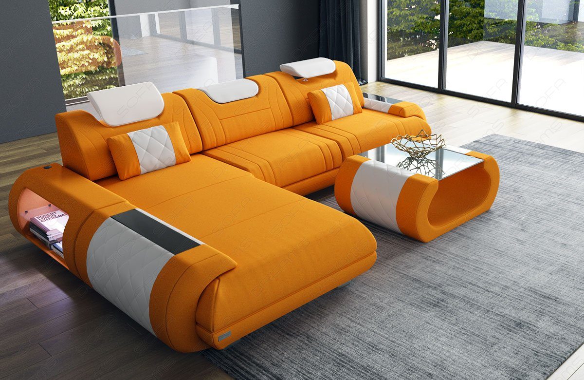 Sofa Dreams Ecksofa Polster Stoffsofa Rimini L Form M Mikrofaser Stoff Sofa, Couch wahlweise mit Bettfunktion
