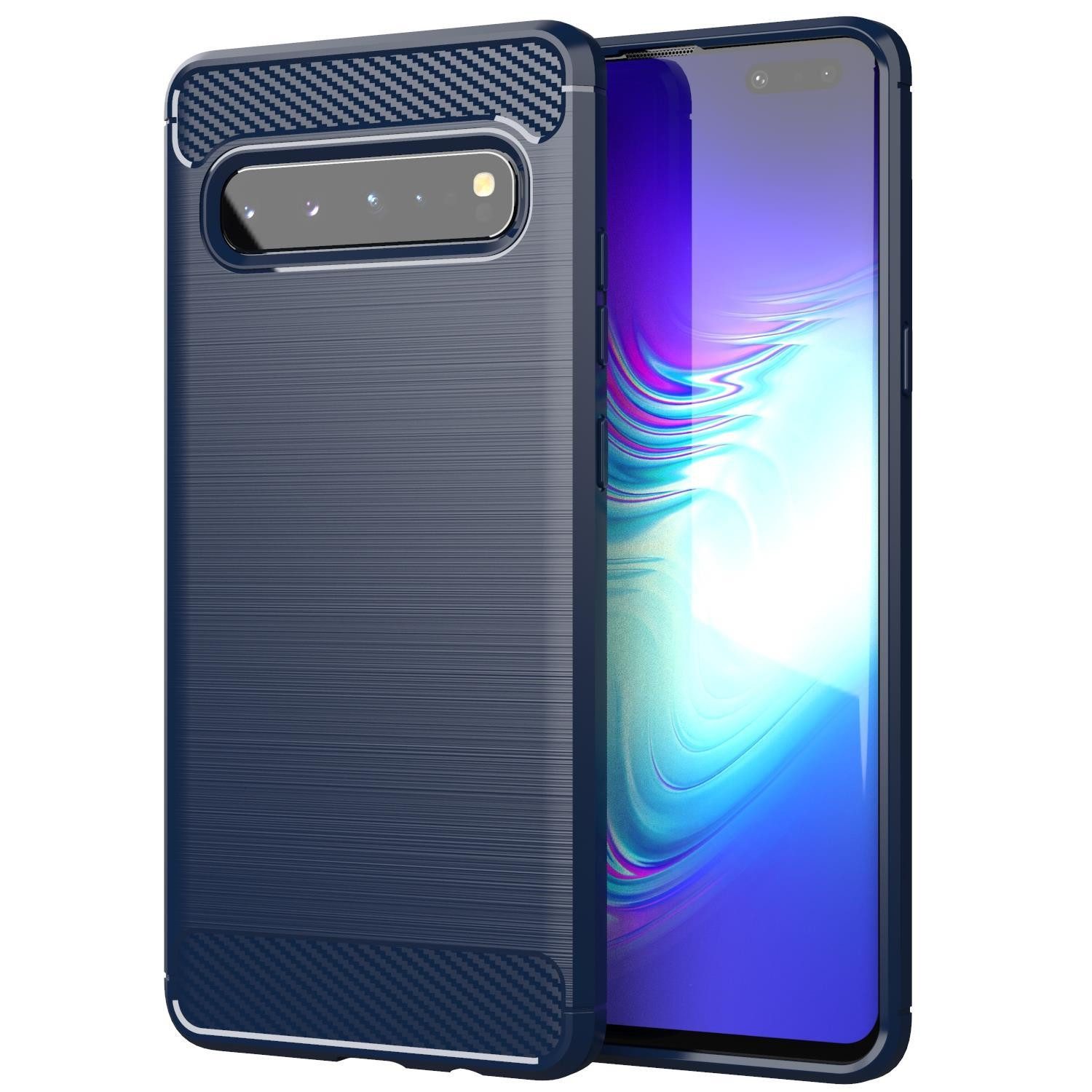 Cadorabo Handyhülle für Samsung Galaxy S10 5G Hülle Samsung Galaxy S10 5G, Flexible Ultra Slim TPU Silikon Handy Schutzhülle Back Cover Bumper