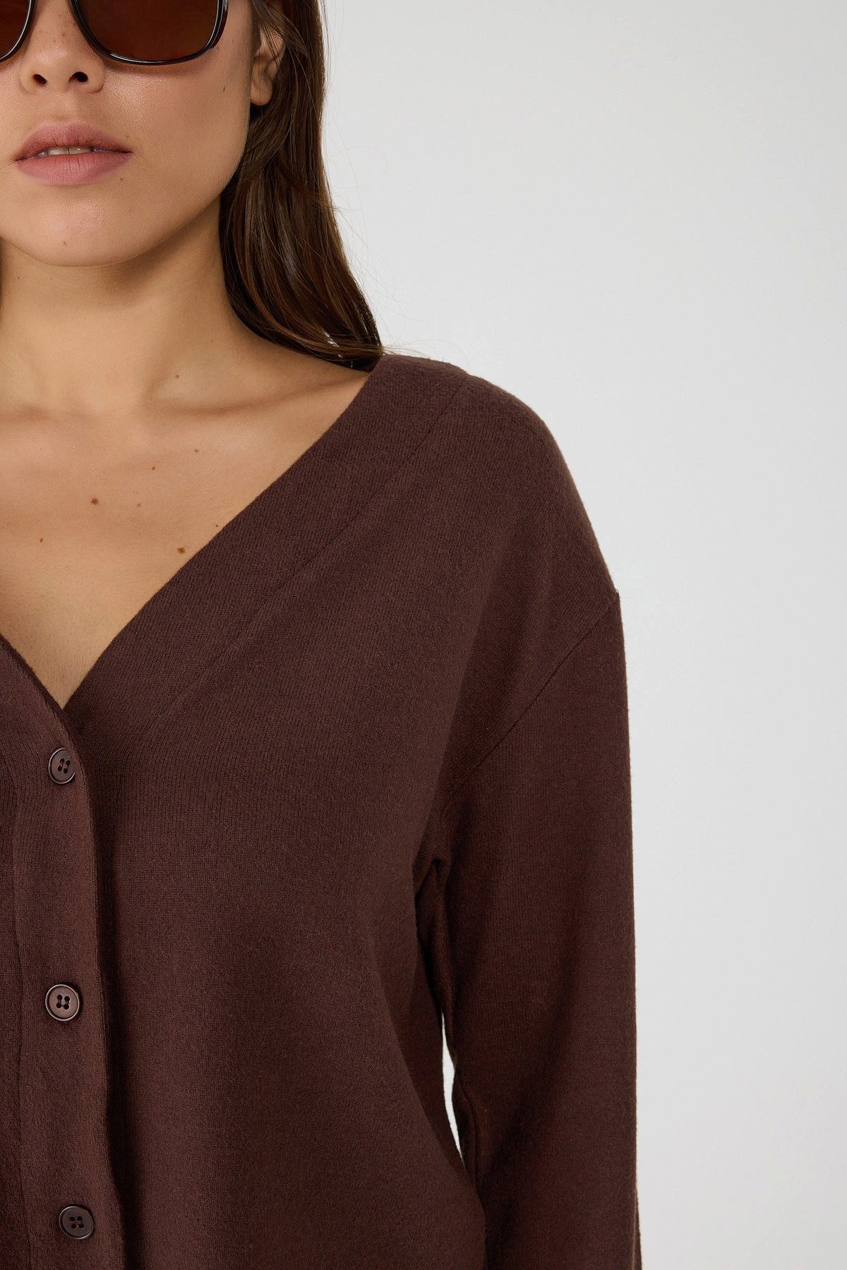 No Matter What Cardigan Brauner kurzer günstig online kaufen