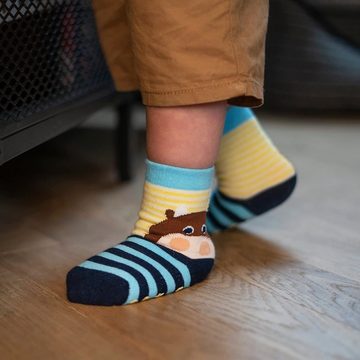 Soxo ABS-Socken Stoppersocken Kinder (Packung, 3-Paar, Set) Baby Geschenk Junge Bunte Antirutschsocken 2 Größen