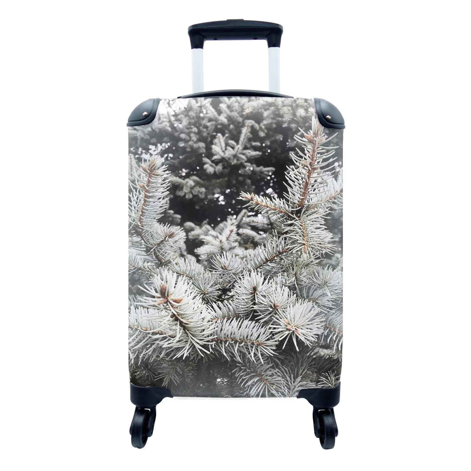 MuchoWow Handgepäckkoffer Winter - Baum - Äste, 4 Rollen, Reisetasche mit rollen, Handgepäck für Ferien, Trolley, Reisekoffer