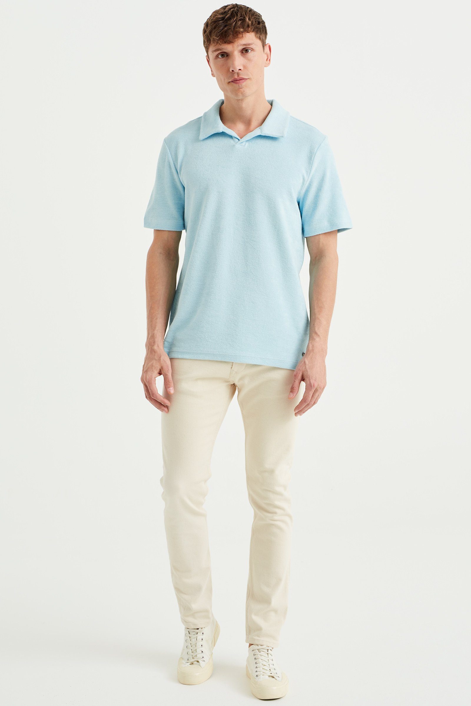 (1-tlg) Poloshirt WE Fashion Hellblau