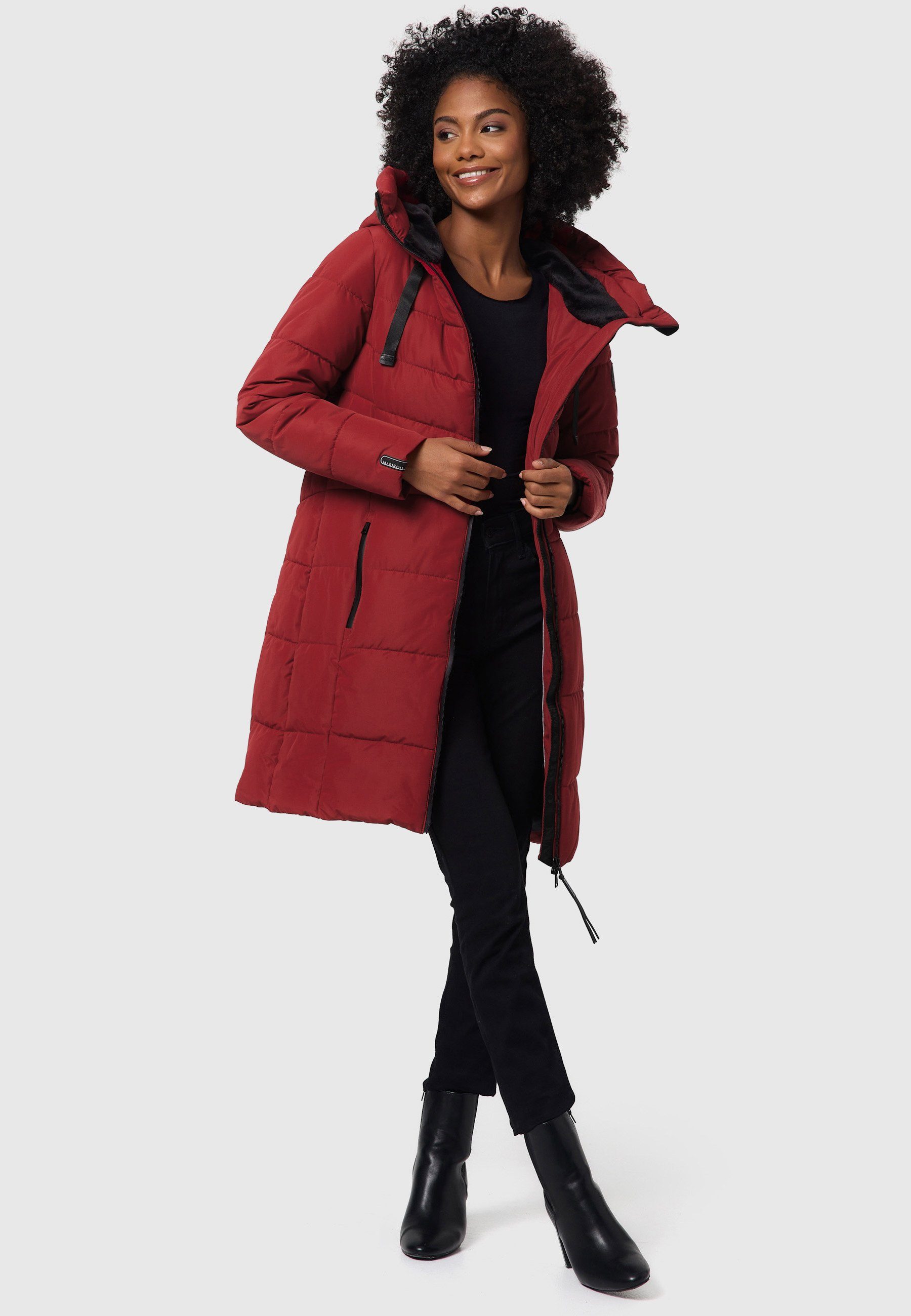 Marikoo Winterjacke Natsukoo XVI Stepp Mantel mit großer Kapuze